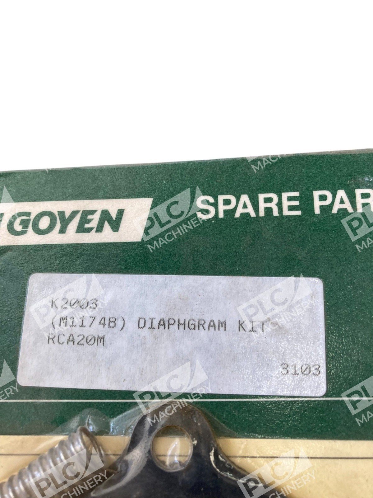 Goyen Spare Parts RCA20M M11748 Diaphragm Kit K2003 - Image 2