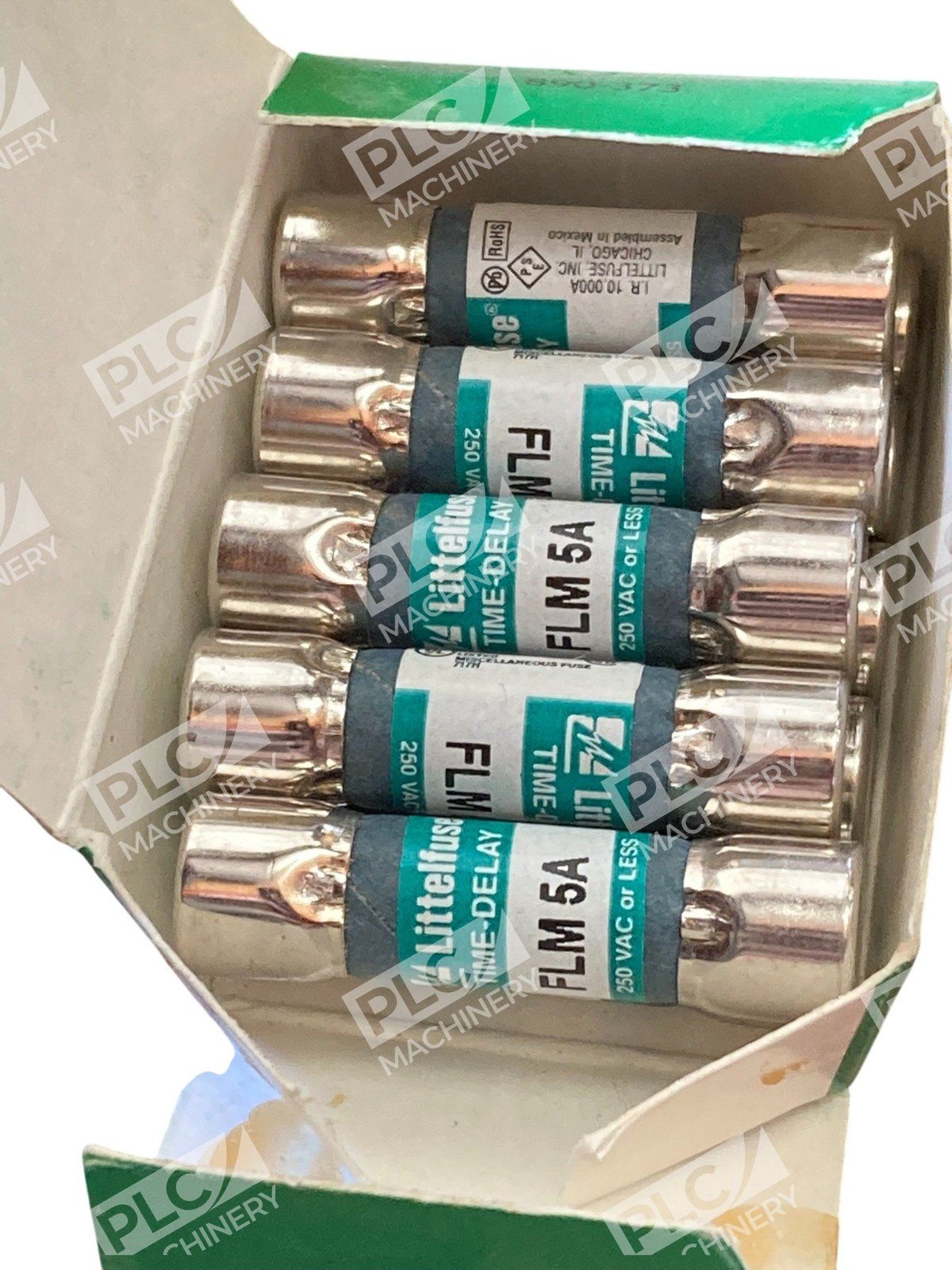 Littelfuse FLM 5A Midget 250V Time-Delay Fuse Box of 10 - Image 7