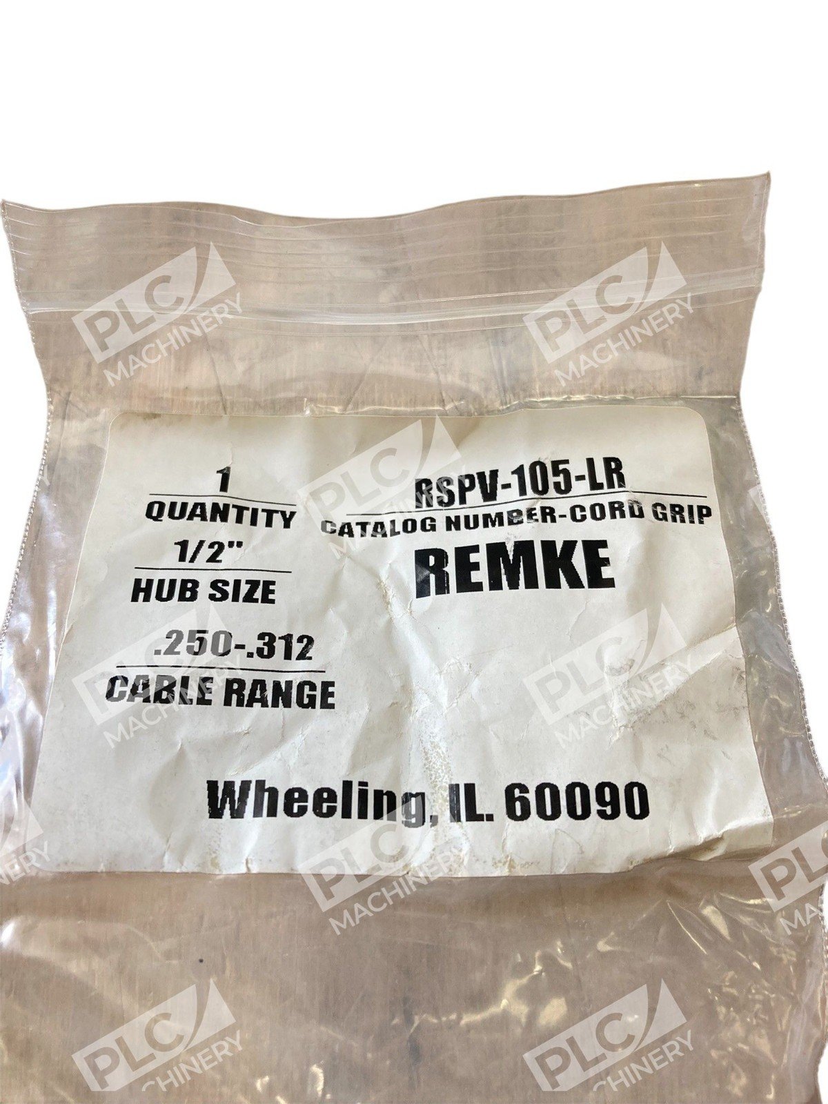 Remke RSPV-105-LR Valox Straight Cord Grip with Locknut & O-ring