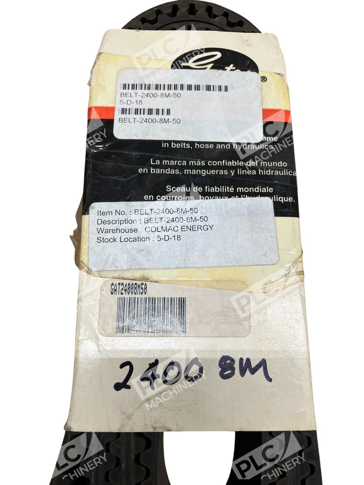 Gates BELT-2400-8M-50 PowerGrip Synchronous HTD Metric Timing Belt - Image 3