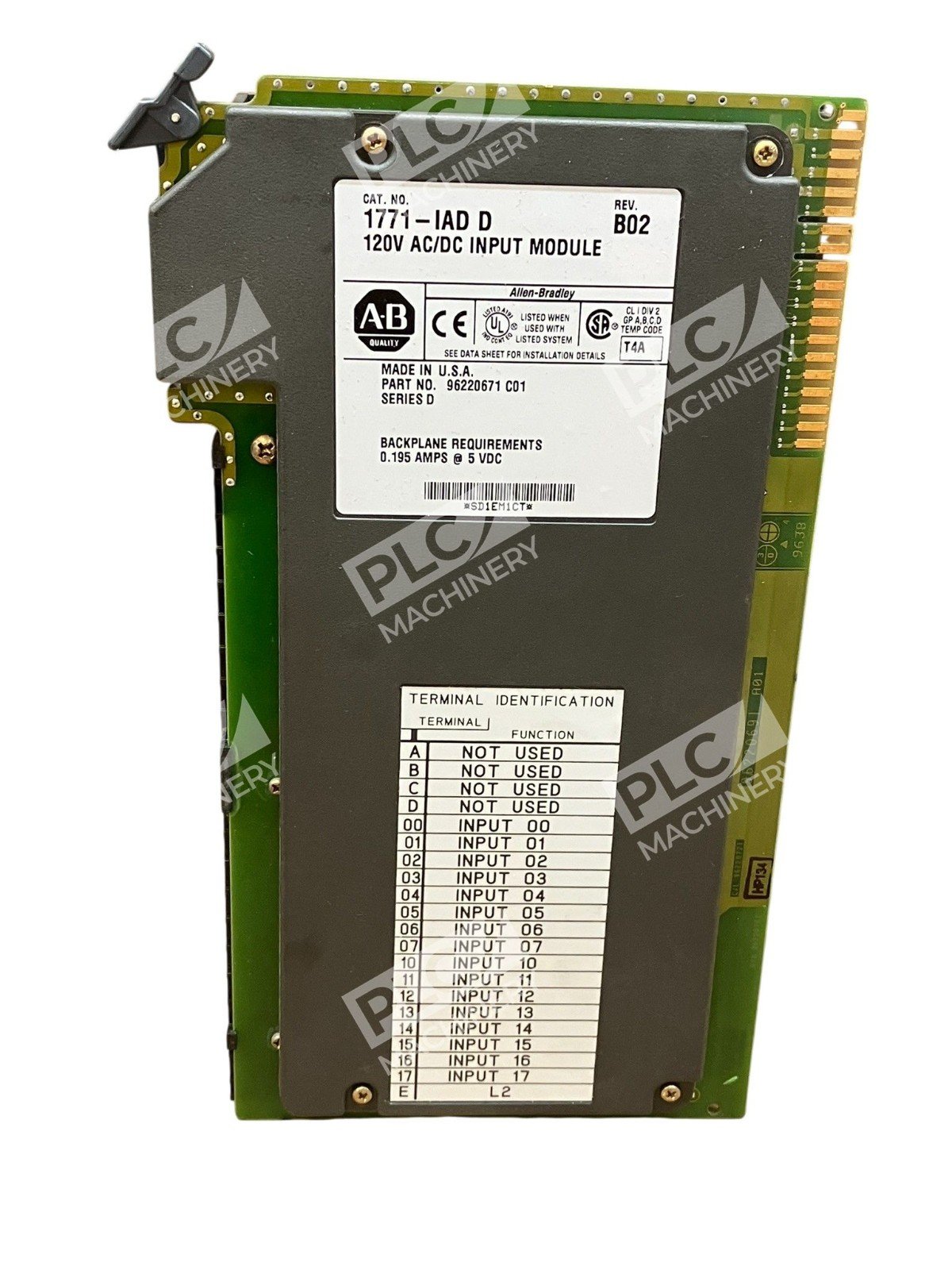 Allen-Bradley 1771-IAD D 120V Digital AC/DC Input Module Rev. B02