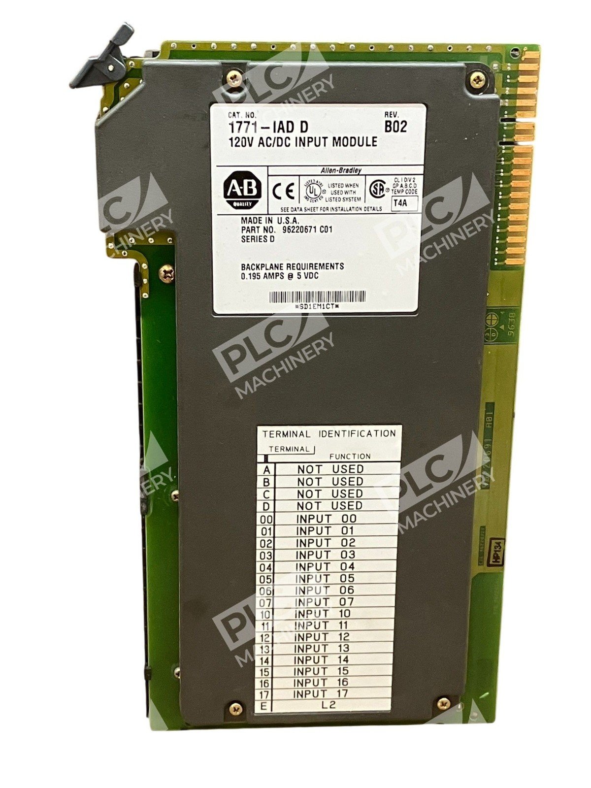 Allen-Bradley 1771-IAD D 120V Digital AC/DC Input Module Rev. B02 - Image 2