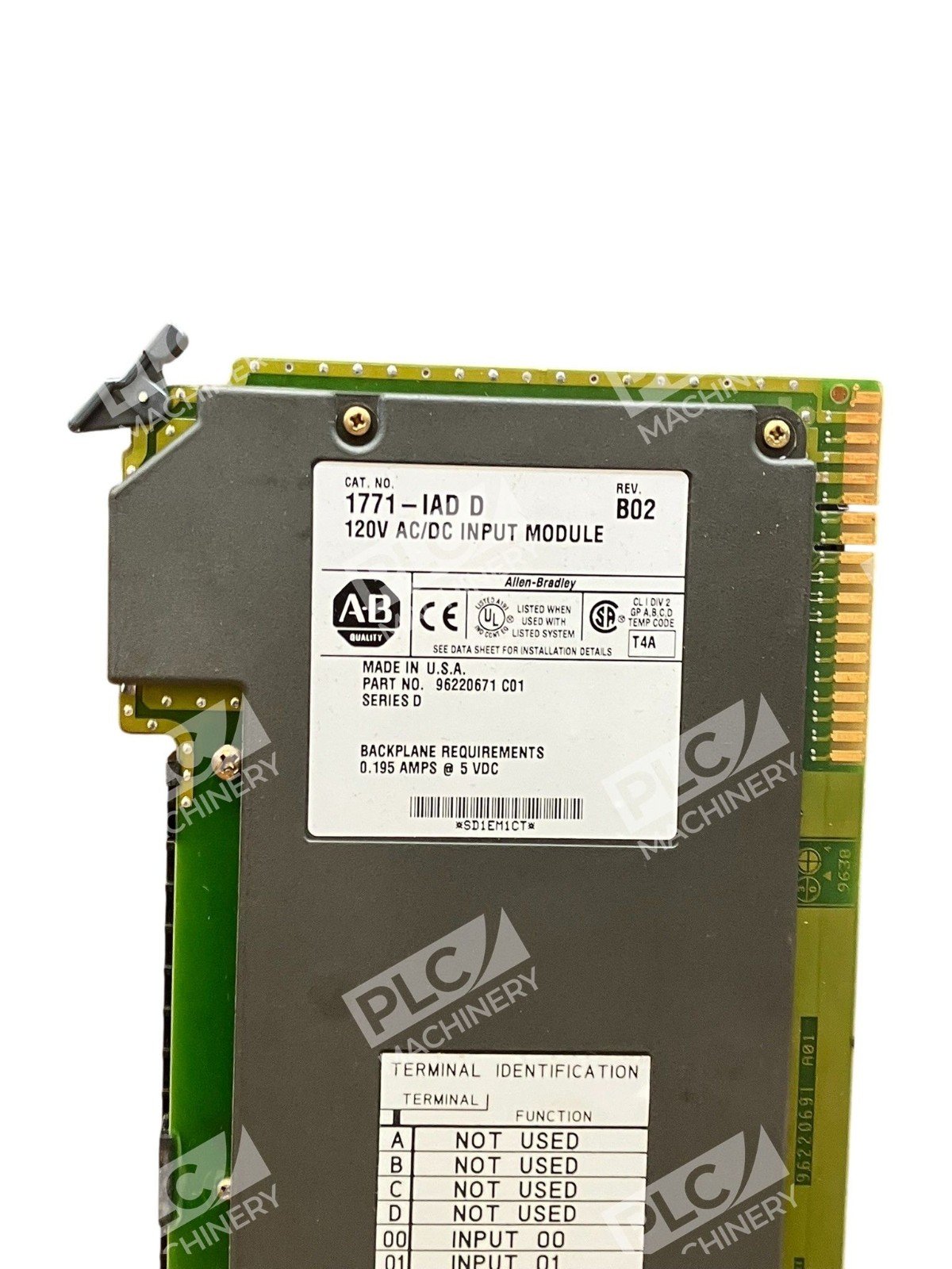 Allen-Bradley 1771-IAD D 120V Digital AC/DC Input Module Rev. B02 - Image 9