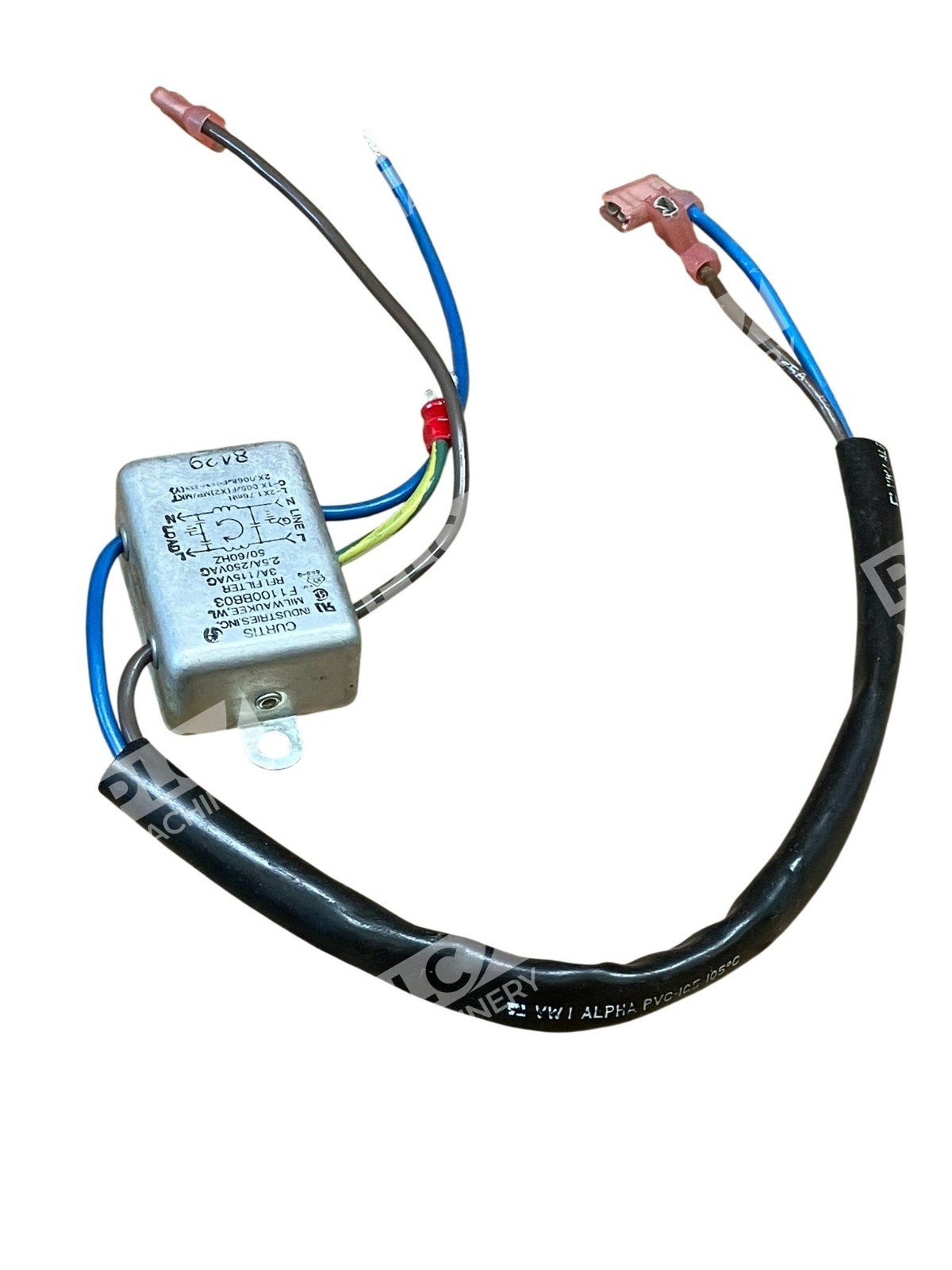 Curtis Industries F1100BB03 RFI Filter 50/60 Hz 250 VAC at 2.5 A