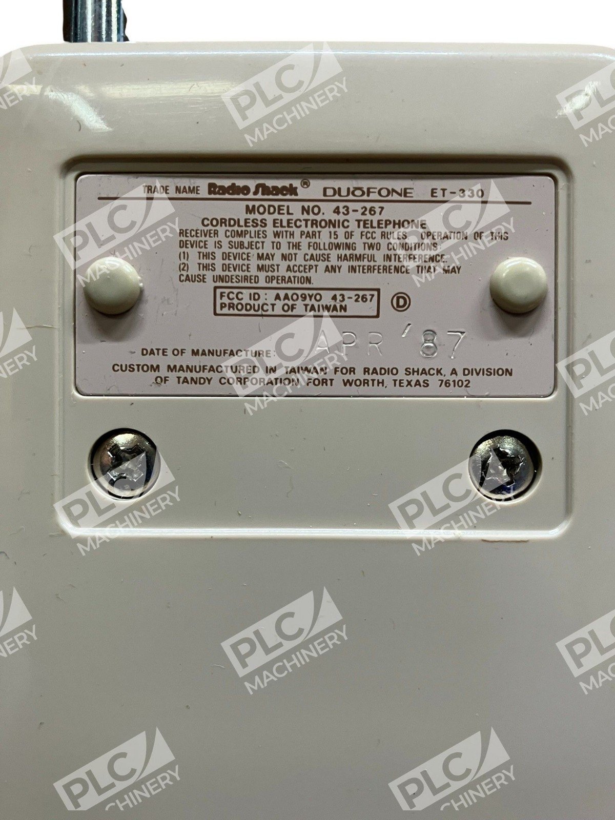 Radio Shack Duofone ET-330 Cordless Electronic Telephone 43-267 - Image 3