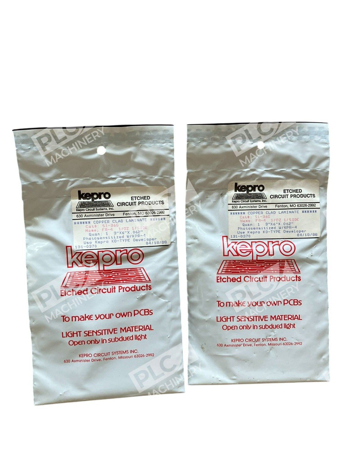 Kepro 51-36G Copper Clad Laminate 3"x6"x0.062" FR-4 1oz 1-Side - Image 4