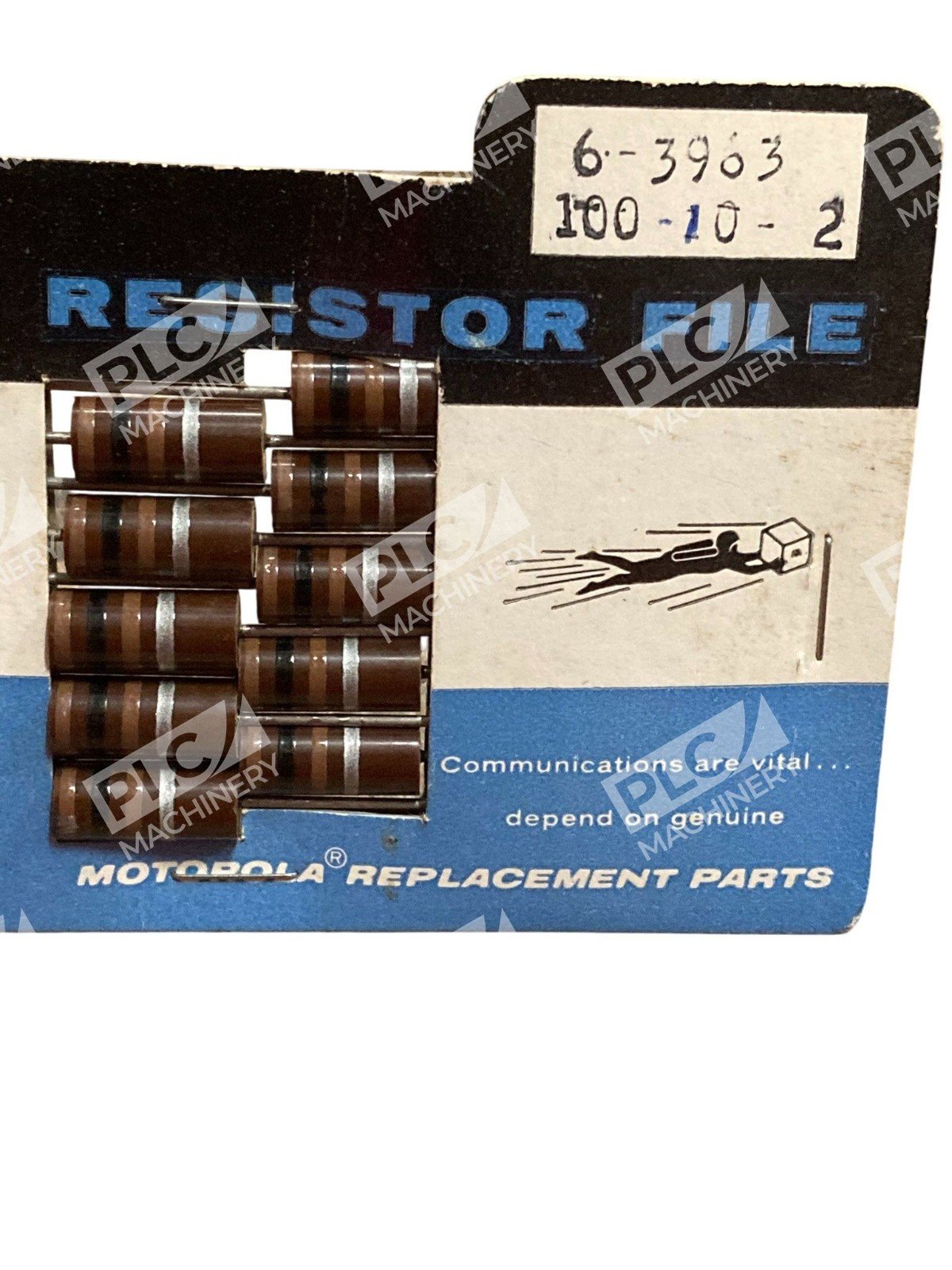 Motorola 6-3963 Carbon Comp Resistor File Vintage 100Ω 10% 2W Pack of 10 - Image 5