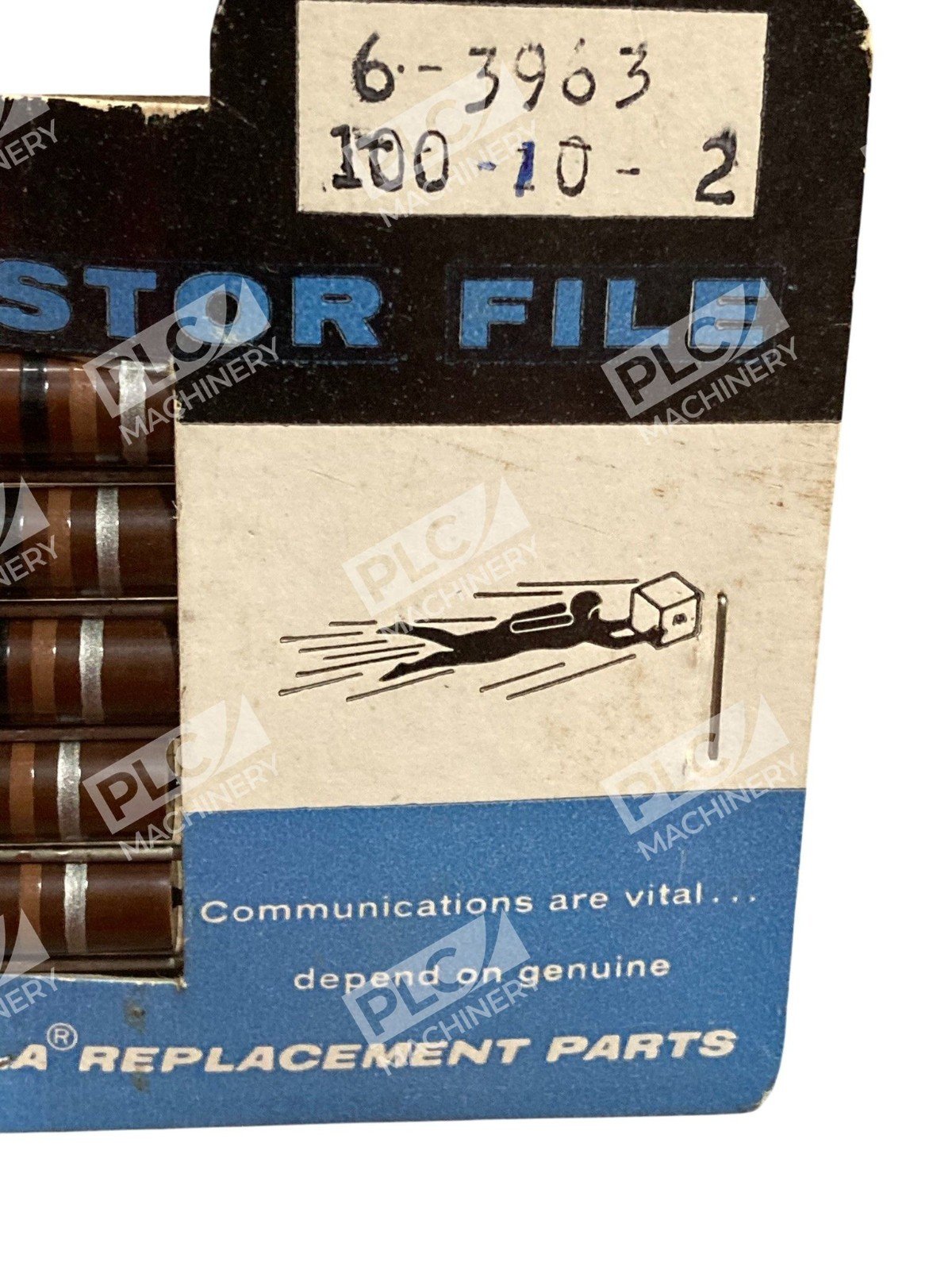 Motorola 6-3963 Carbon Comp Resistor File Vintage 100Ω 10% 2W Pack of 10 - Image 6