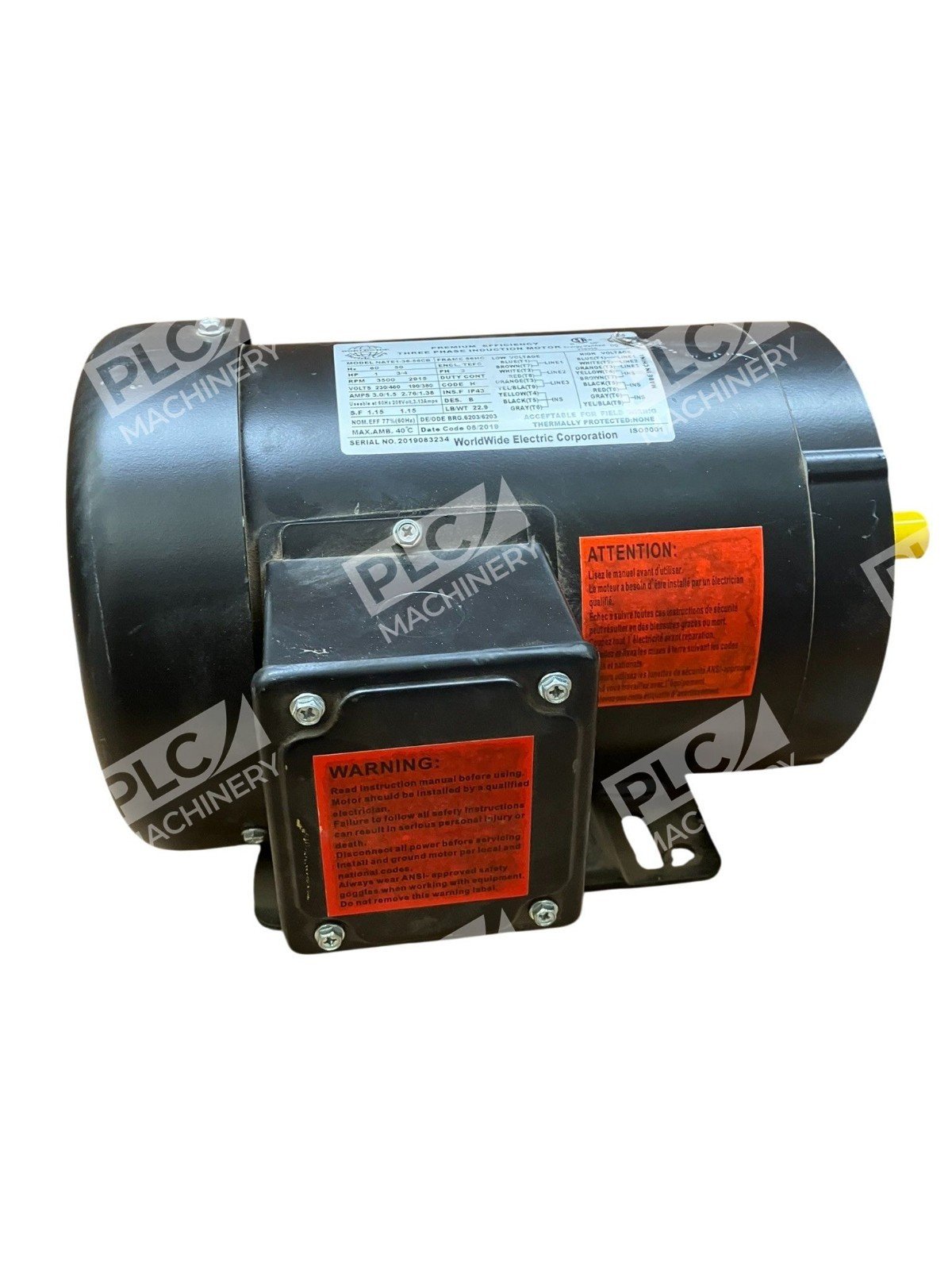 WorldWide Electric Corp Three Phase Induction Motor NATE1-38-56CB - Image 6