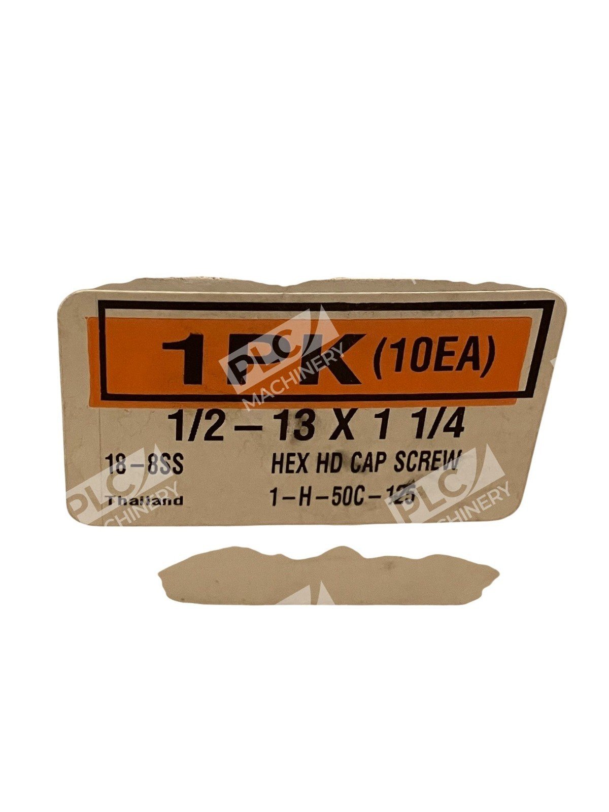 18-8SS 1-H-50C-125 Hex Head Cap Screw 1/2-13" X 1-1/4" (Box of 10) - Image 2