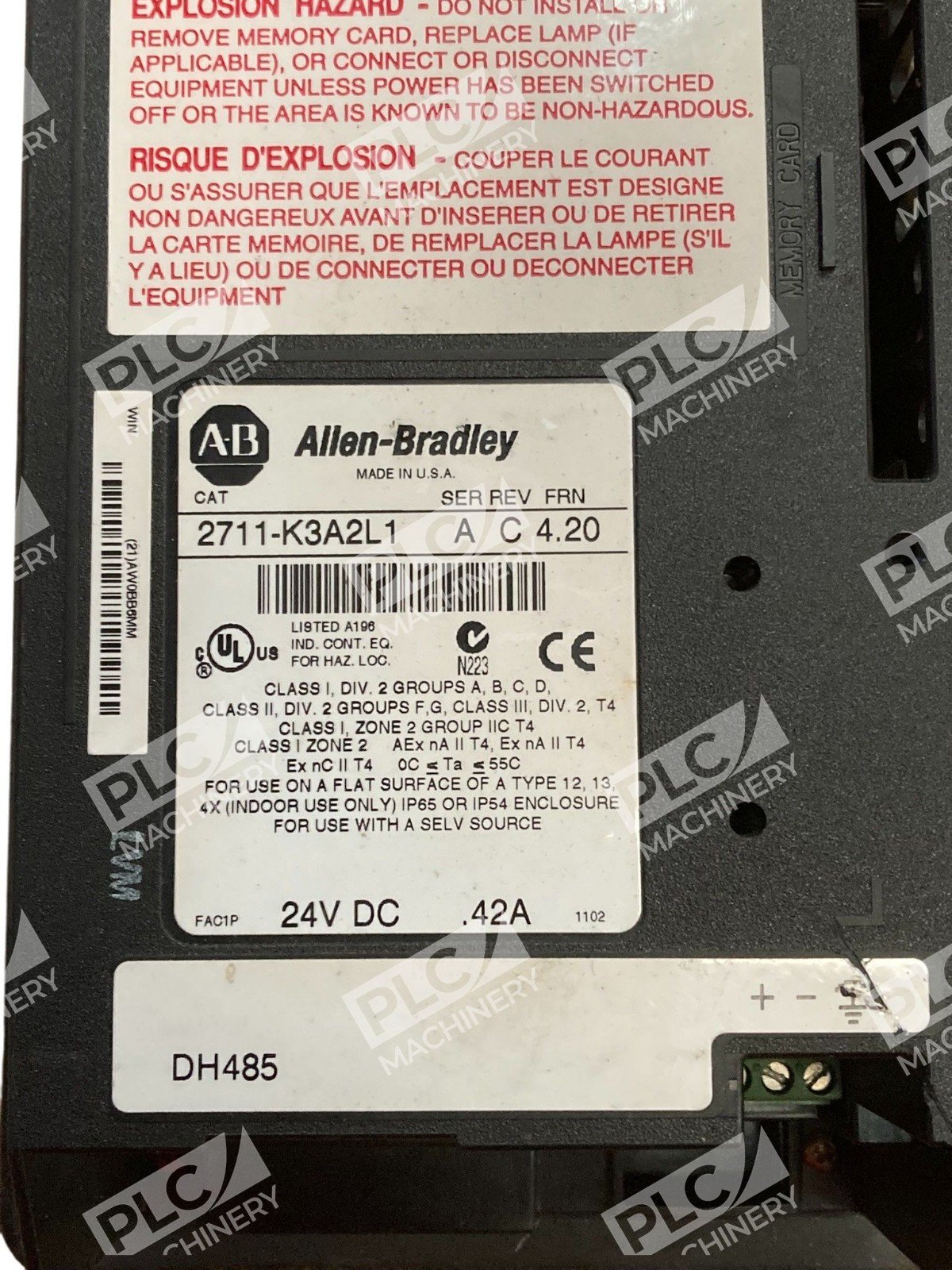 Allen Bradley AB PanelView 300 Interface 2711-K3A2L1 /A - Image 4