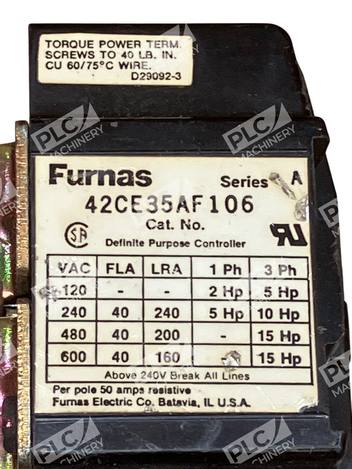 Furnas Definite Purpose Controller 42CE35AF106 /A - Image 7