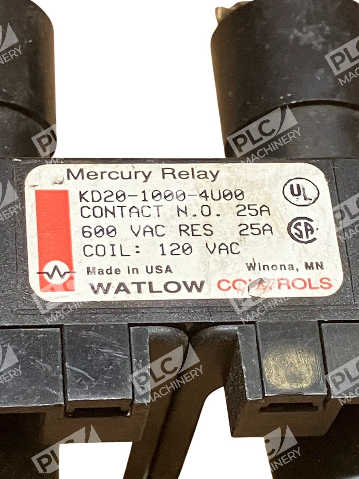 Watlow Controls 25A 600VAC 120VAC Mercury Relay KD20-1000-4U00 - Image 2