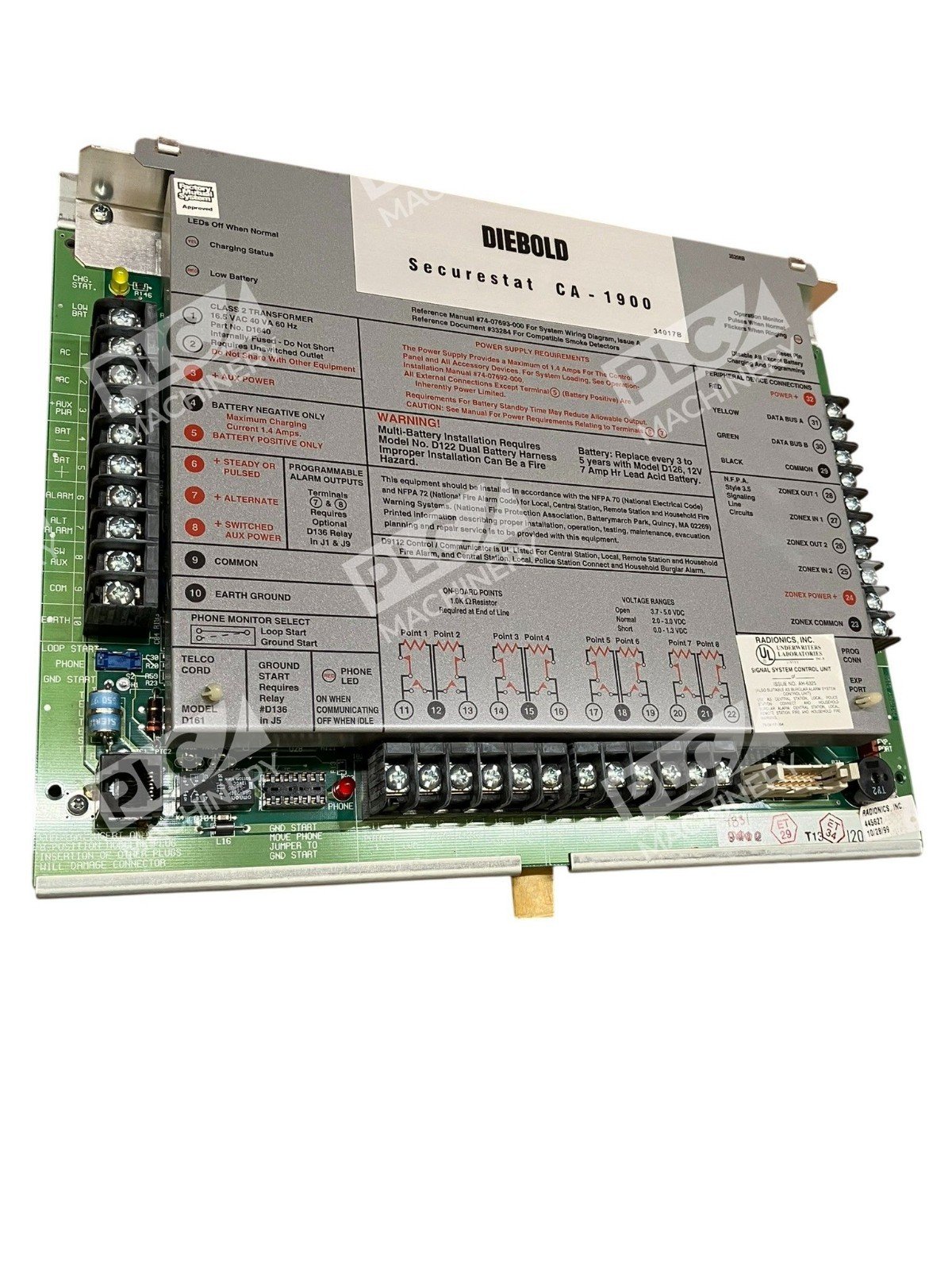 Radionics Diebold Securestat CA-1900 AH-6325 Signal System Control Unit D9112-05 - Image 11