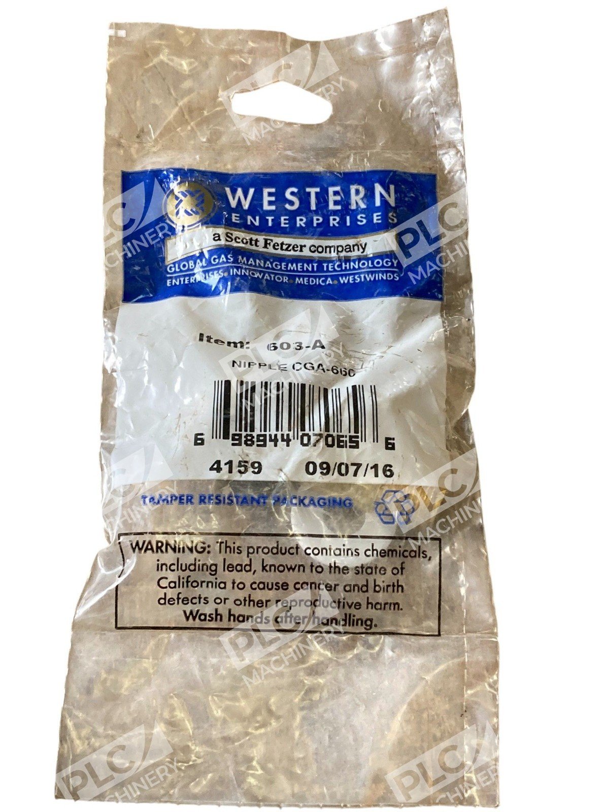 Western Enterprises Scott Fetzer CGA-660 Nipple 603-A