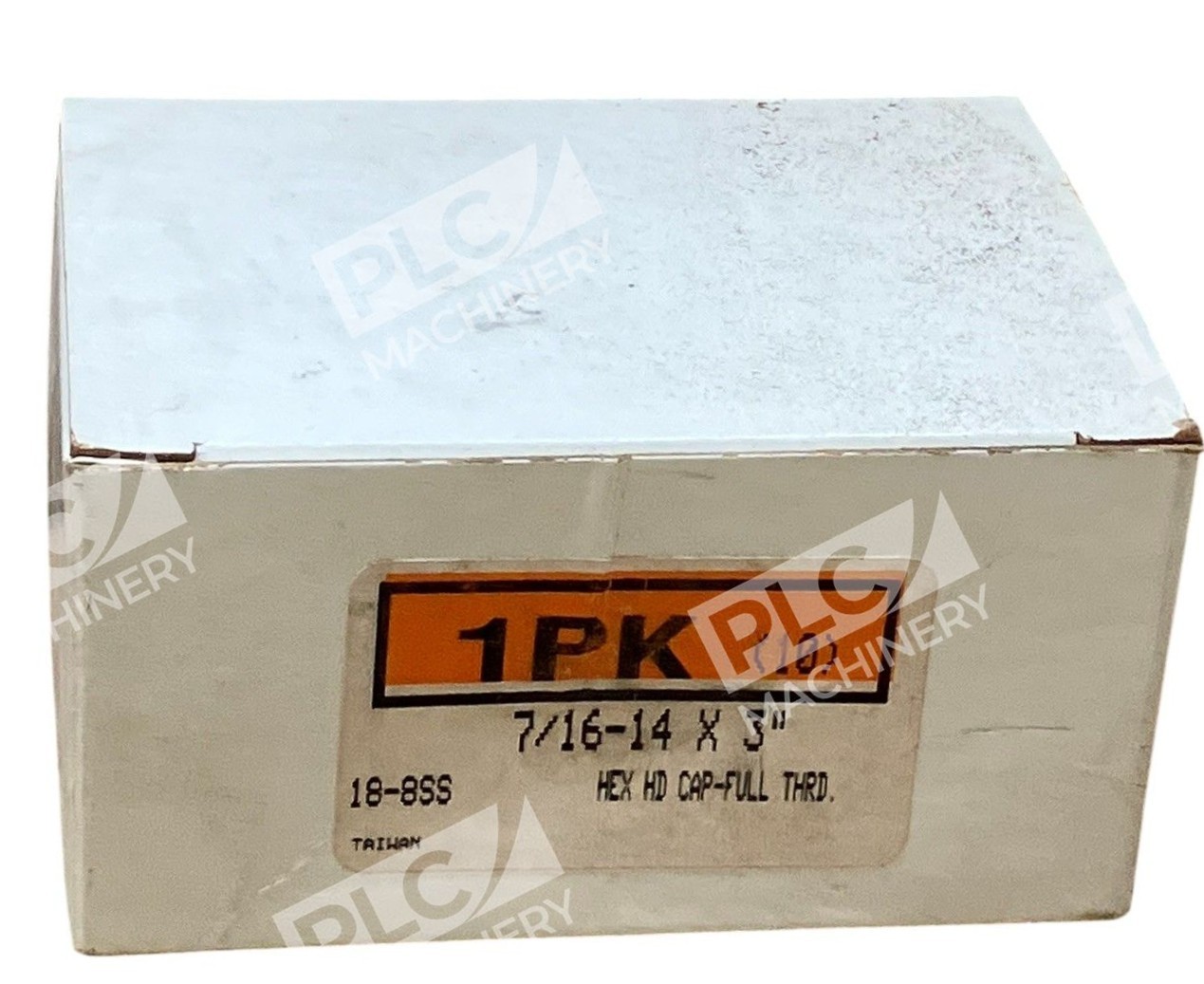 18-8SS Hex Head Cap Fully Threaded 7/16-14 X 3" (Box of ~8)