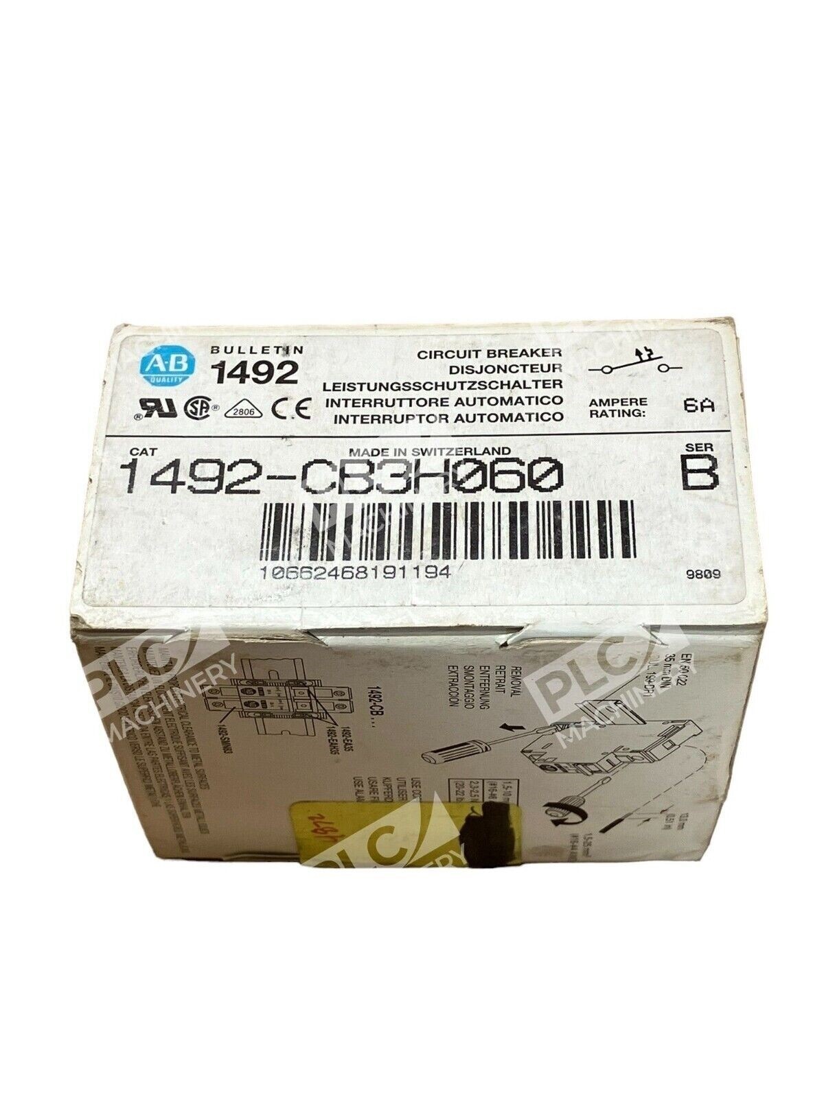 Allen Bradley 1492-CB3H060 /B Circuit Breaker 6A