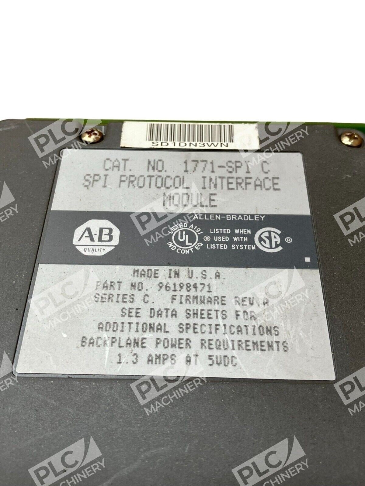 Allen Bradley 1771-SPI /C SPI Protocol Interface Module - Image 3