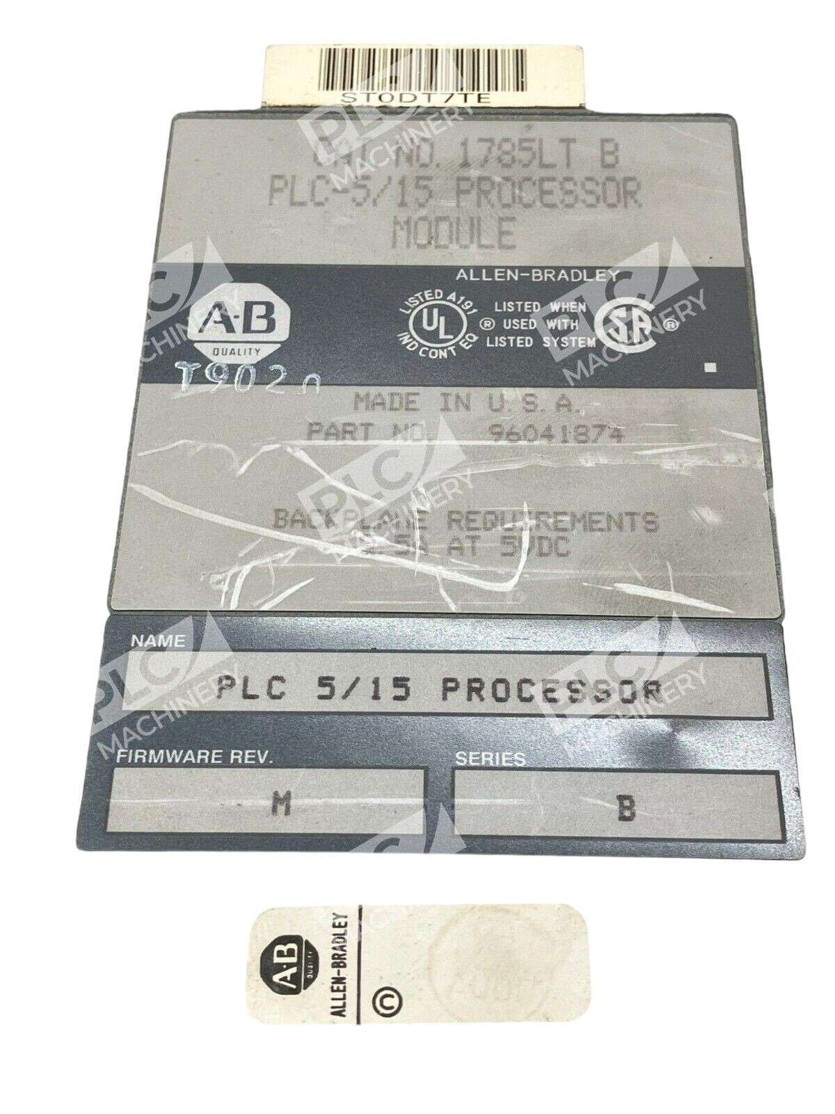 Allen Bradley 1785LT /B PLC-5/15 Processor Module - Image 3