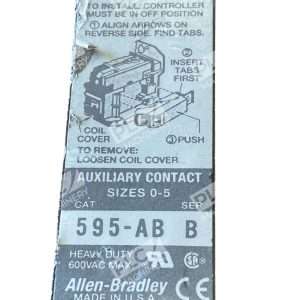 Allen Bradley 595 AB Series B Auxiliary Contact 297706839200