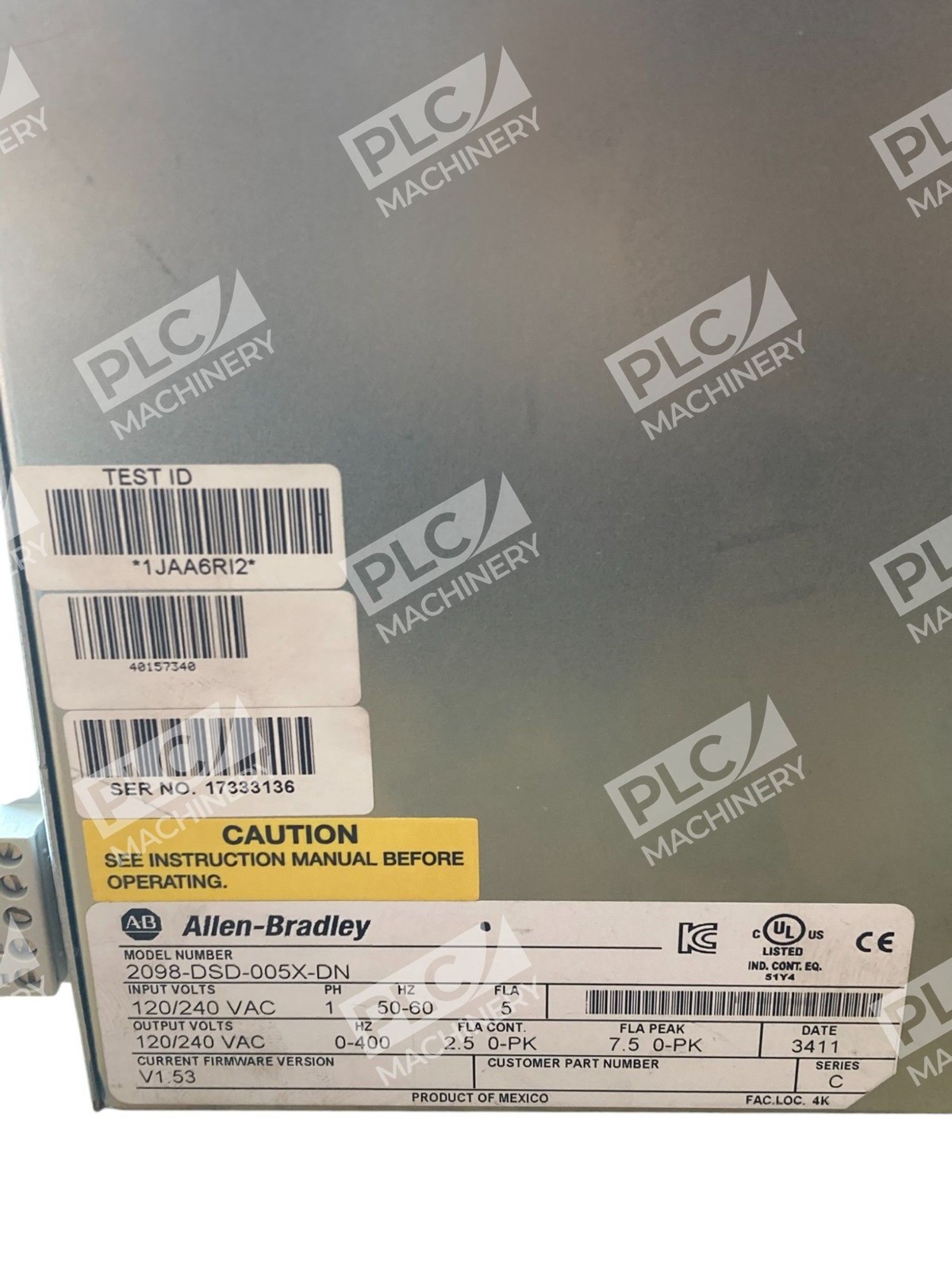 Allen Bradley AB 1 Phase Ultra3000i Servo Drive 2098-DSD-005X-DN - Image 5