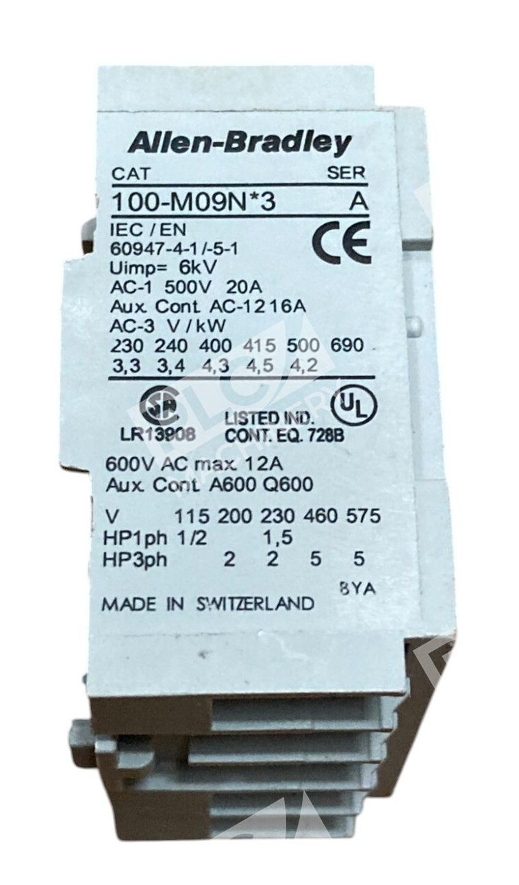 Allen Bradley AB 100-M09NA3 9A Contactor 100-M09N*3 /A - Image 3