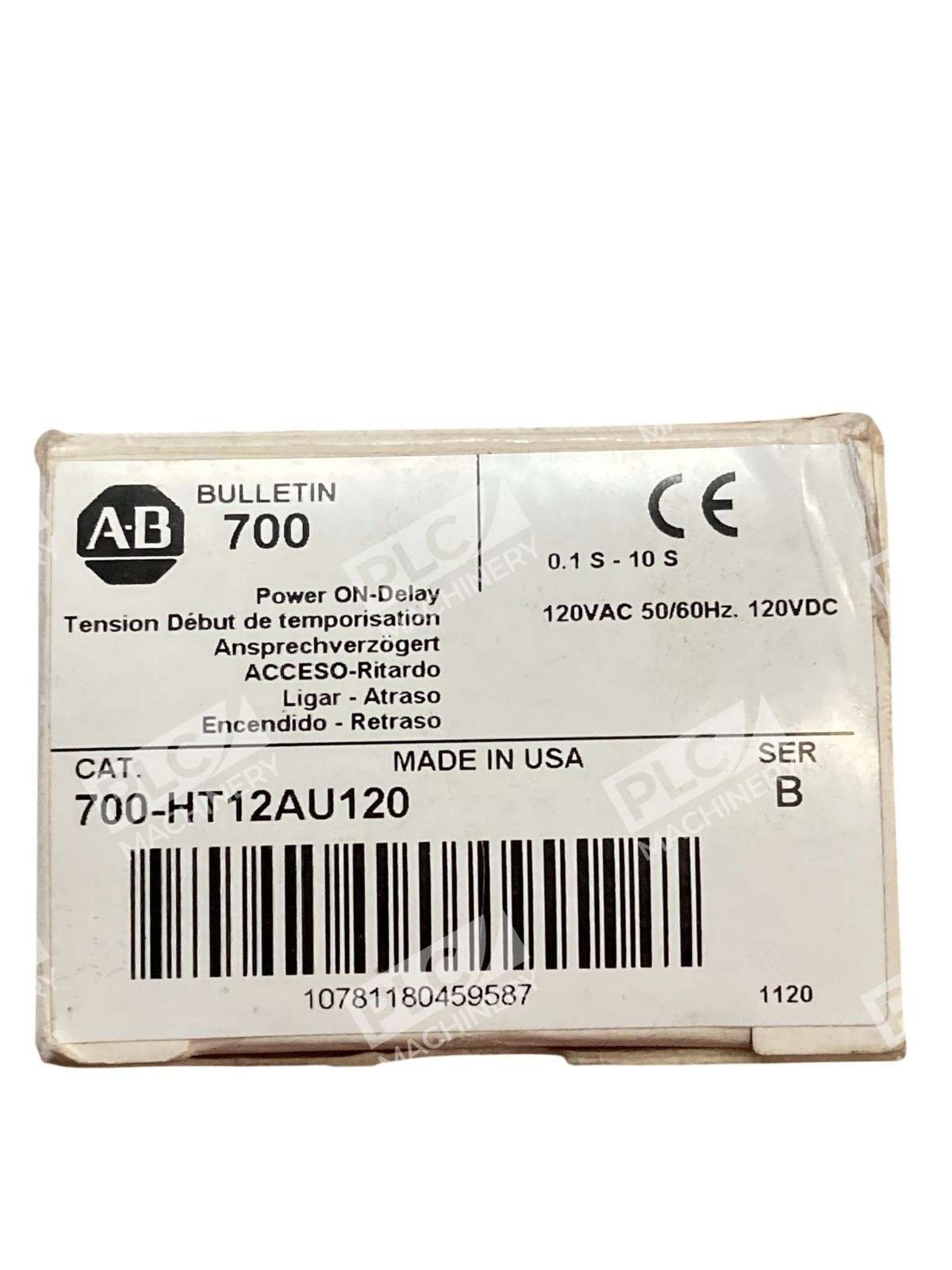 Allen Bradley AB 120VAC 50/60Hz 120VDC Power ON-Delay 700-HT12AU120 /B
