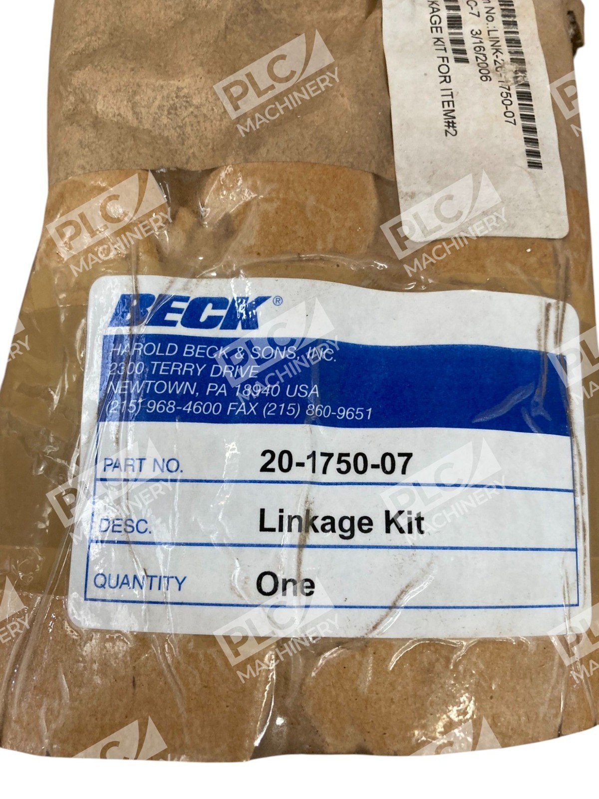 Beck Harold Beck & Sons Inc Linkage Kit 20-1750-07 - Image 3