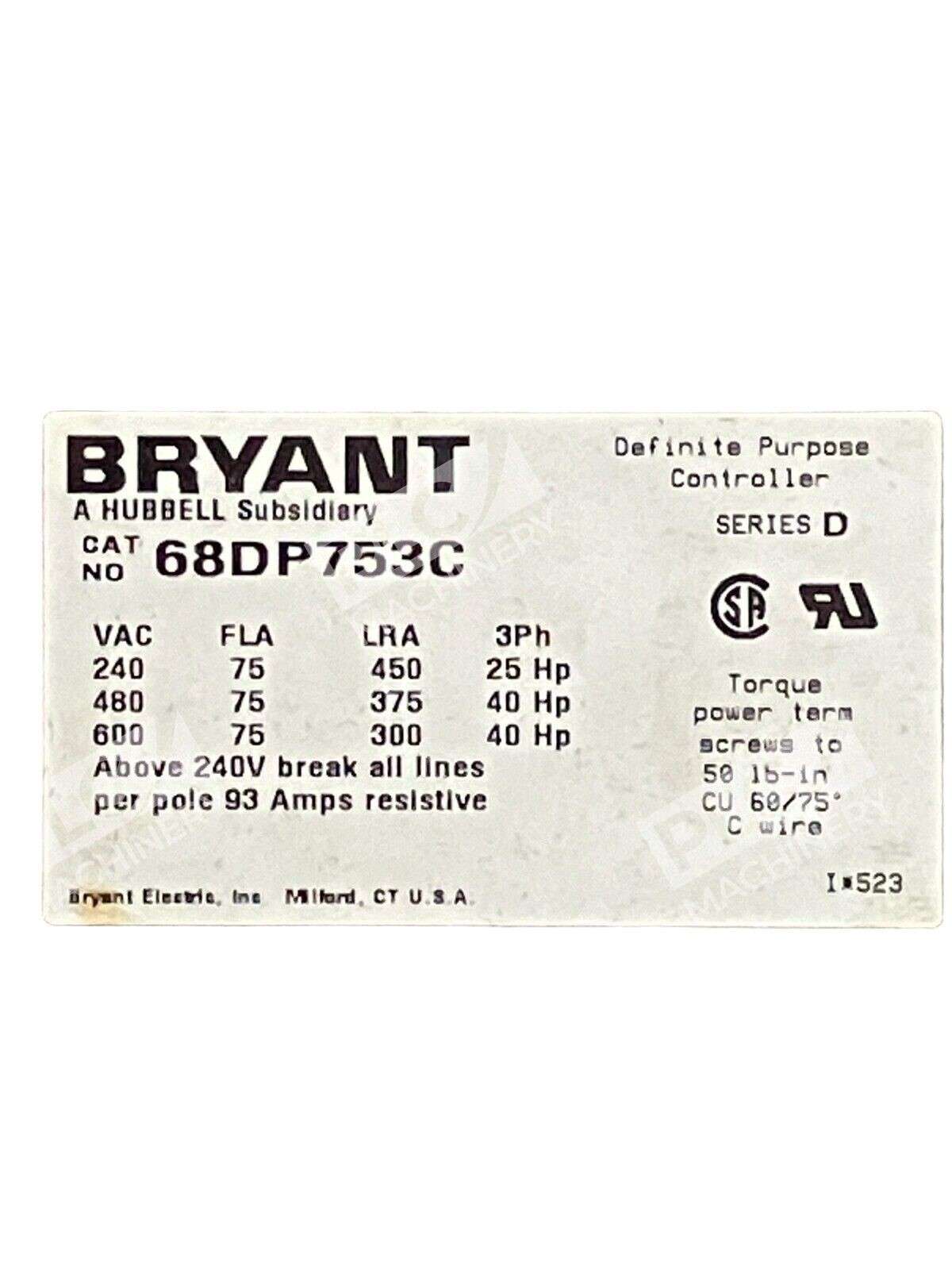 Bryant 68DP753C Definite Purpose Controller - Image 3