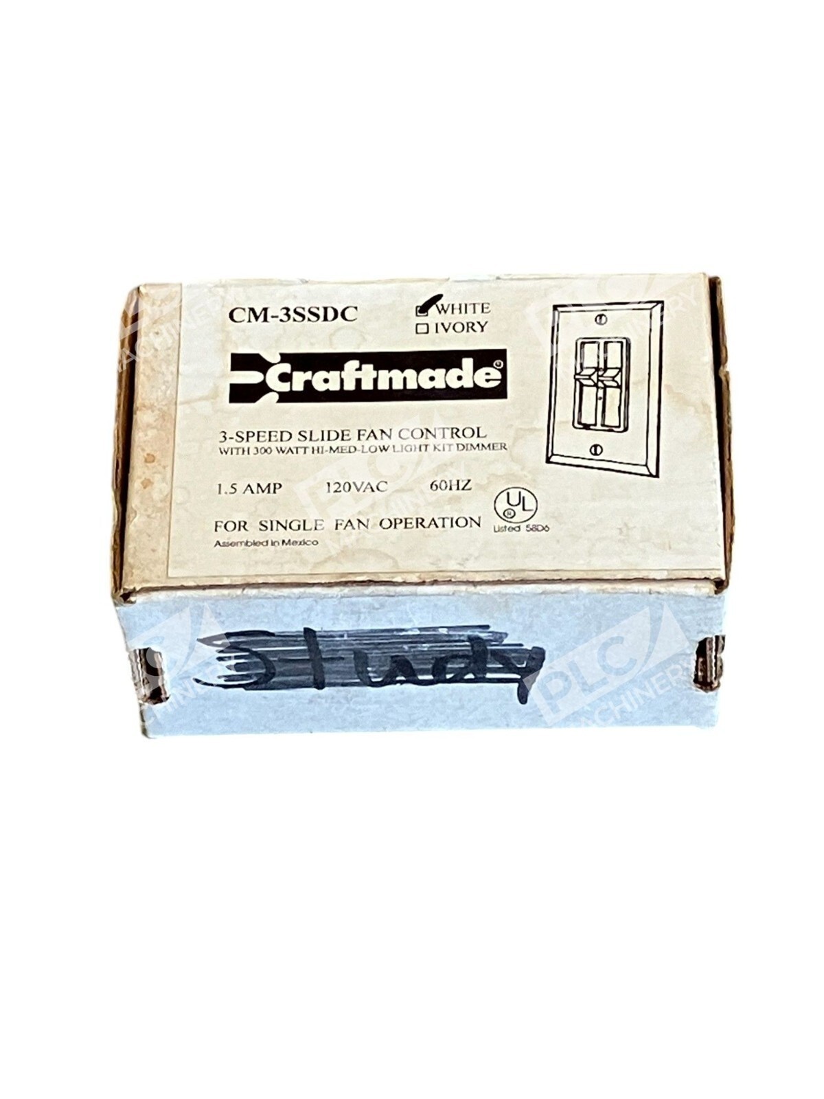 Craftmade 3-Speed Slide Fan Control 1.5A 120VAC 60Hz CM-3SSDC - Image 3