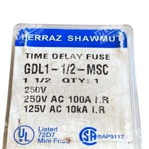 Ferraz Shawmut GDL1-1/2-MSC Time Delay Fuse 250V Pack of 5