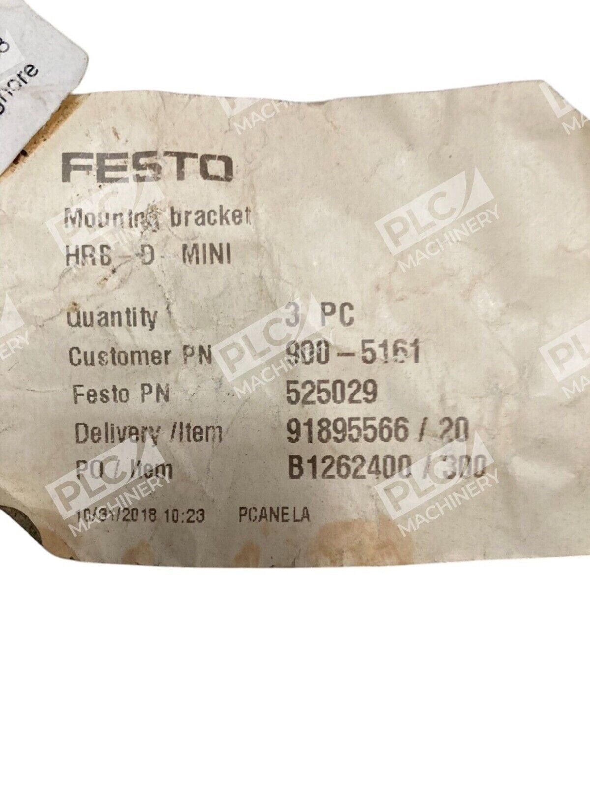 Festo 525029 900-5161 Mounting Bracket HRB-D-MINI (Bag of 3) - Image 3