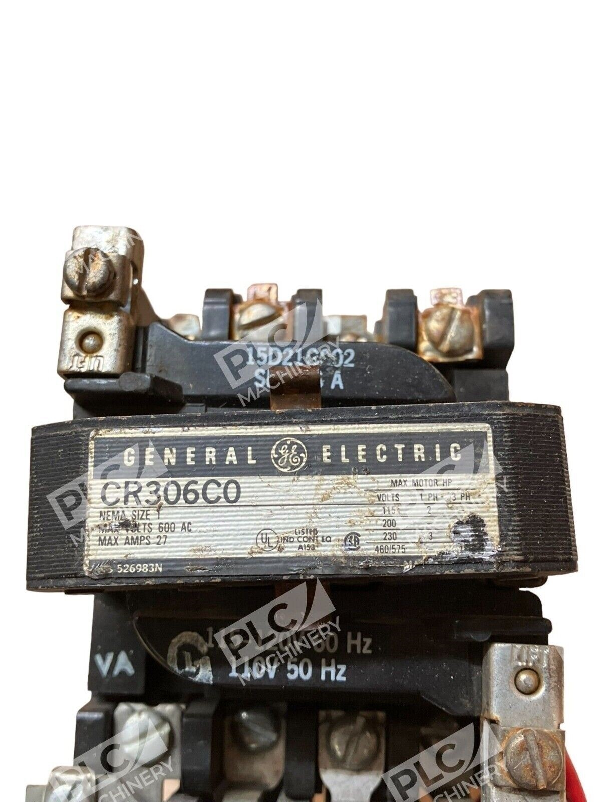General Electric CR306C0 Magnetic Starter Nema 1 600VAC 27A - Image 3