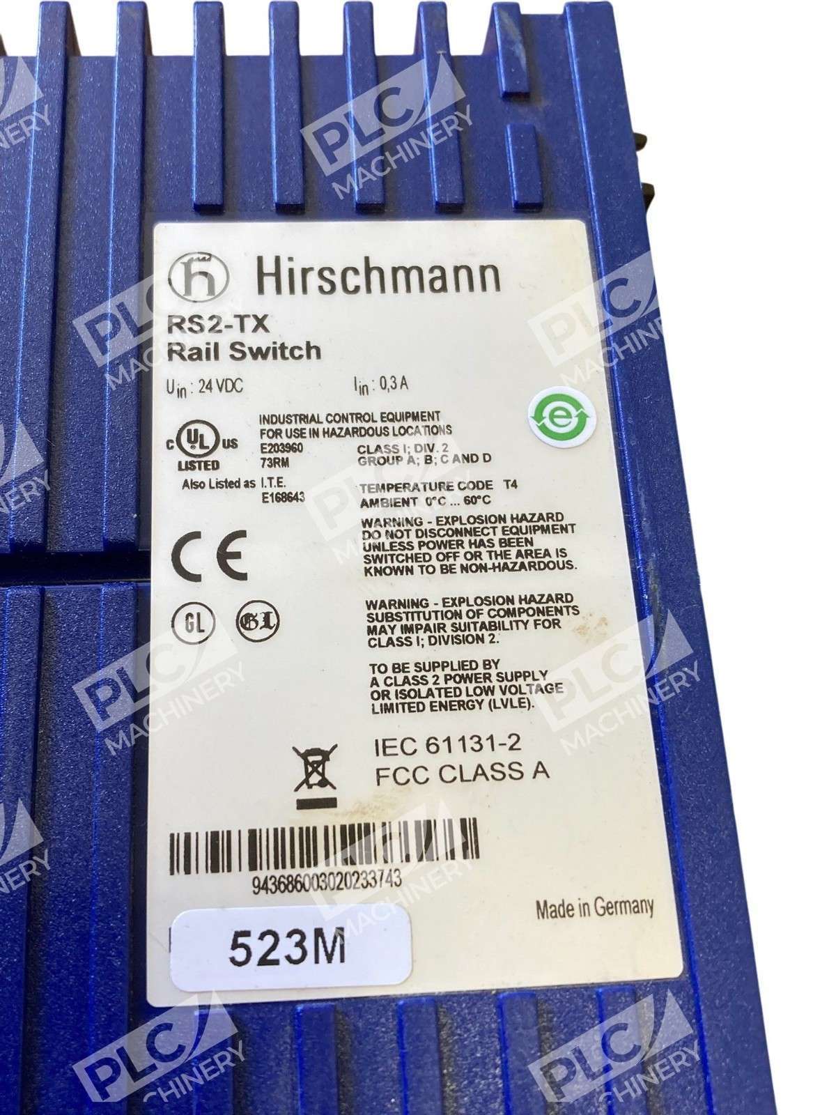 Hirschmann 0.3A 24VDC Rail Switch RS2-TX - Image 7