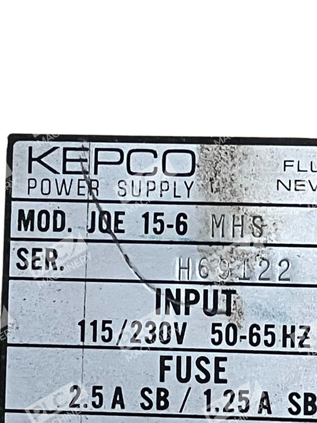 Kepco 115/230V 50-65Hz 2.5A SB / 1.25A SB Power Supply JQE 15-6 MHS - Image 5