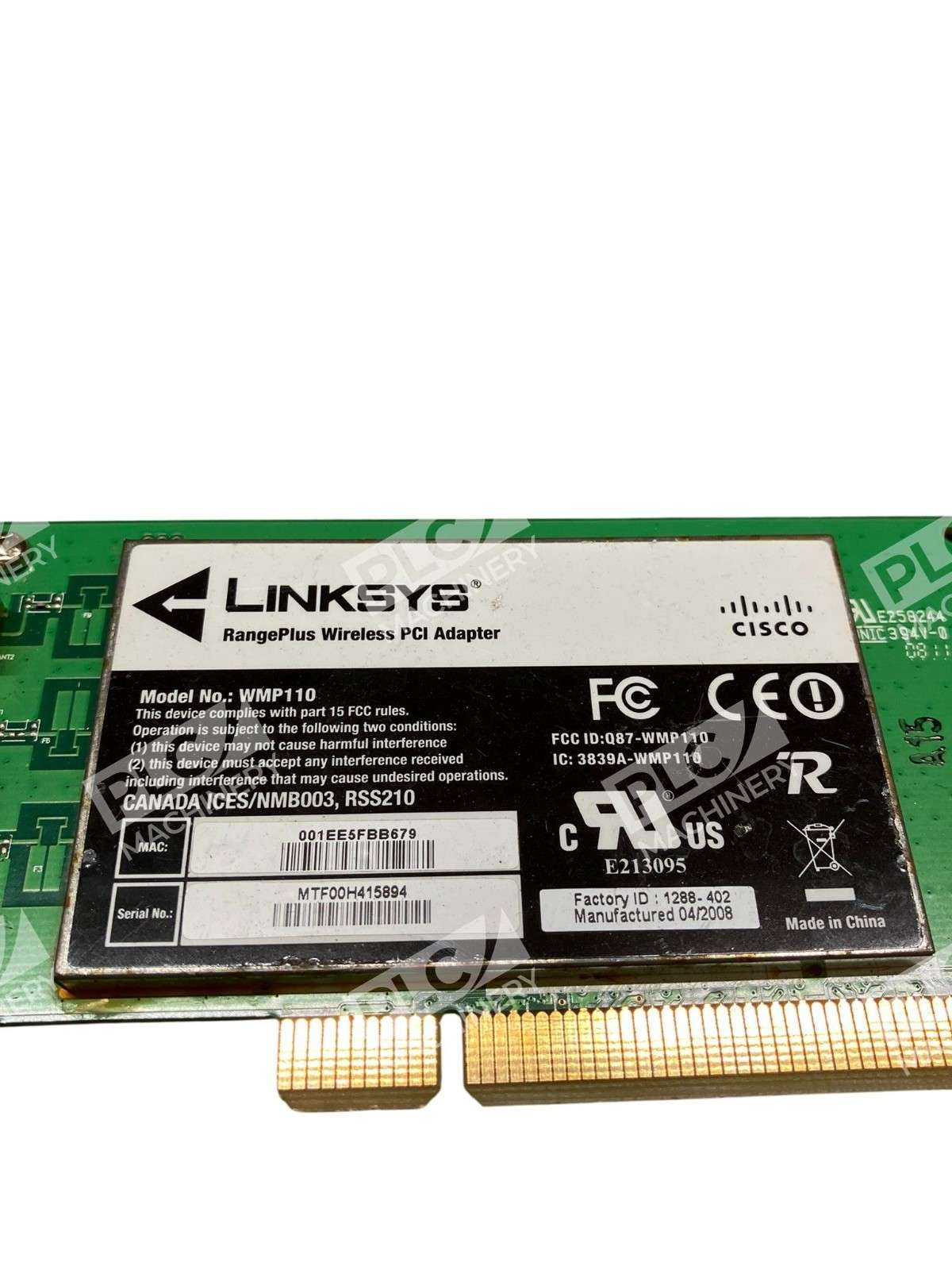Linksys WMP110 RangePlus Wireless-G PCI Adapter Desktop Network Card - Image 3