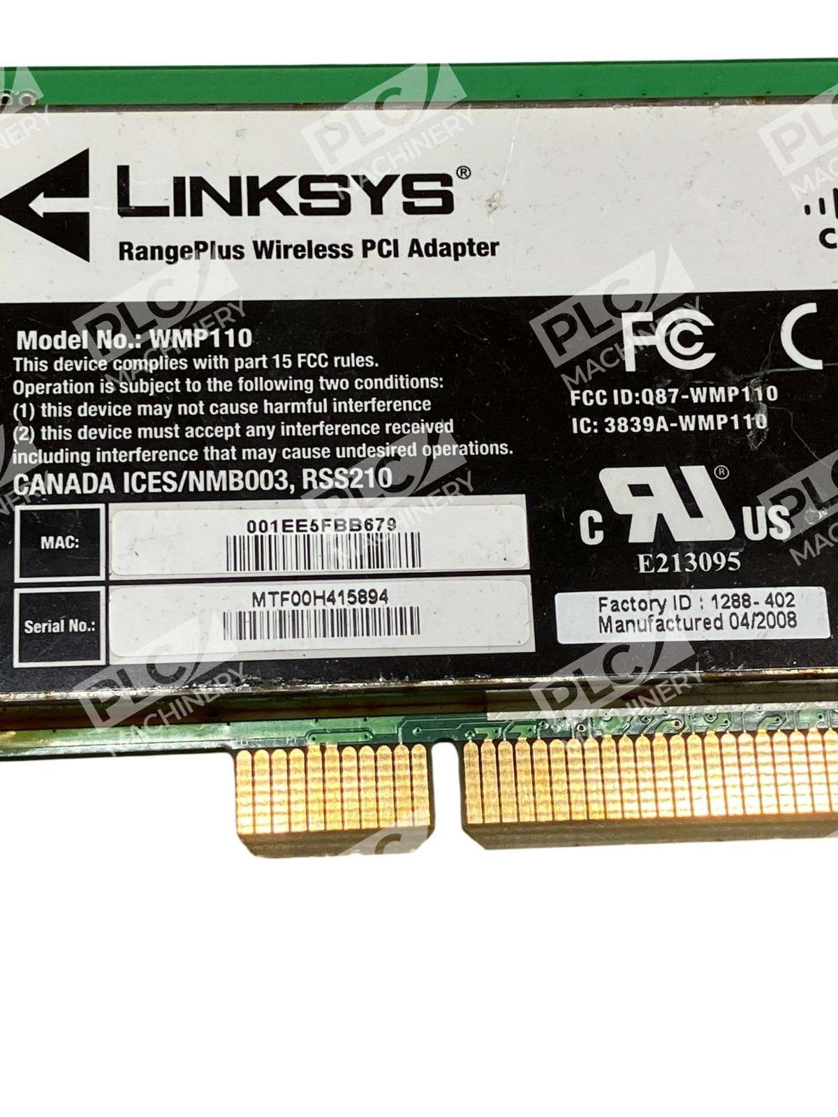 Linksys WMP110 RangePlus Wireless-G PCI Adapter Desktop Network Card - Image 4