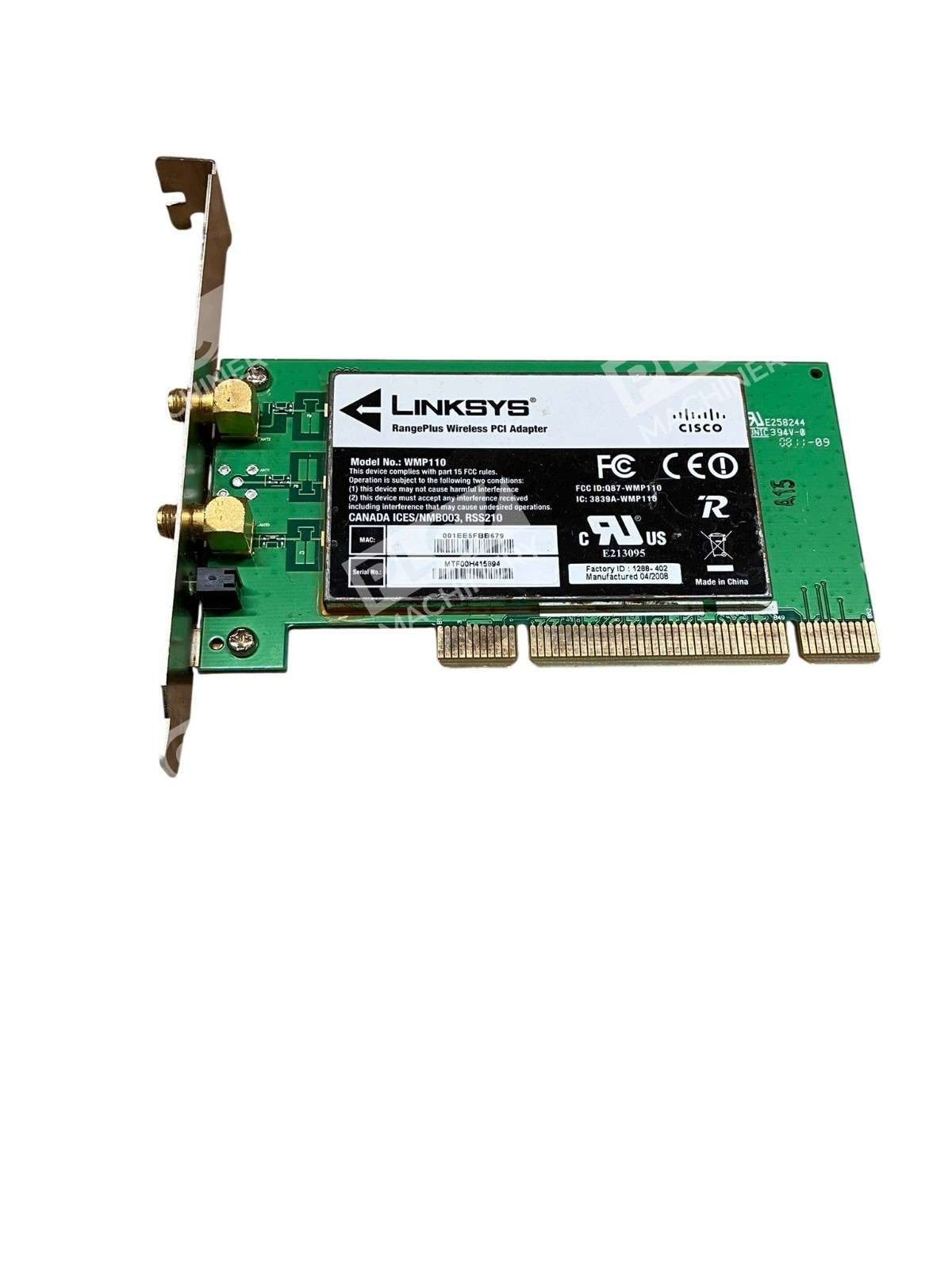 Linksys WMP110 RangePlus Wireless-G PCI Adapter Desktop Network Card