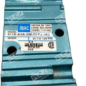 MAC 411A A0A DM DFFJ 1KJ Solenoid Valve 24VDC Pneumatic Control 20 120 PSI 297407899160