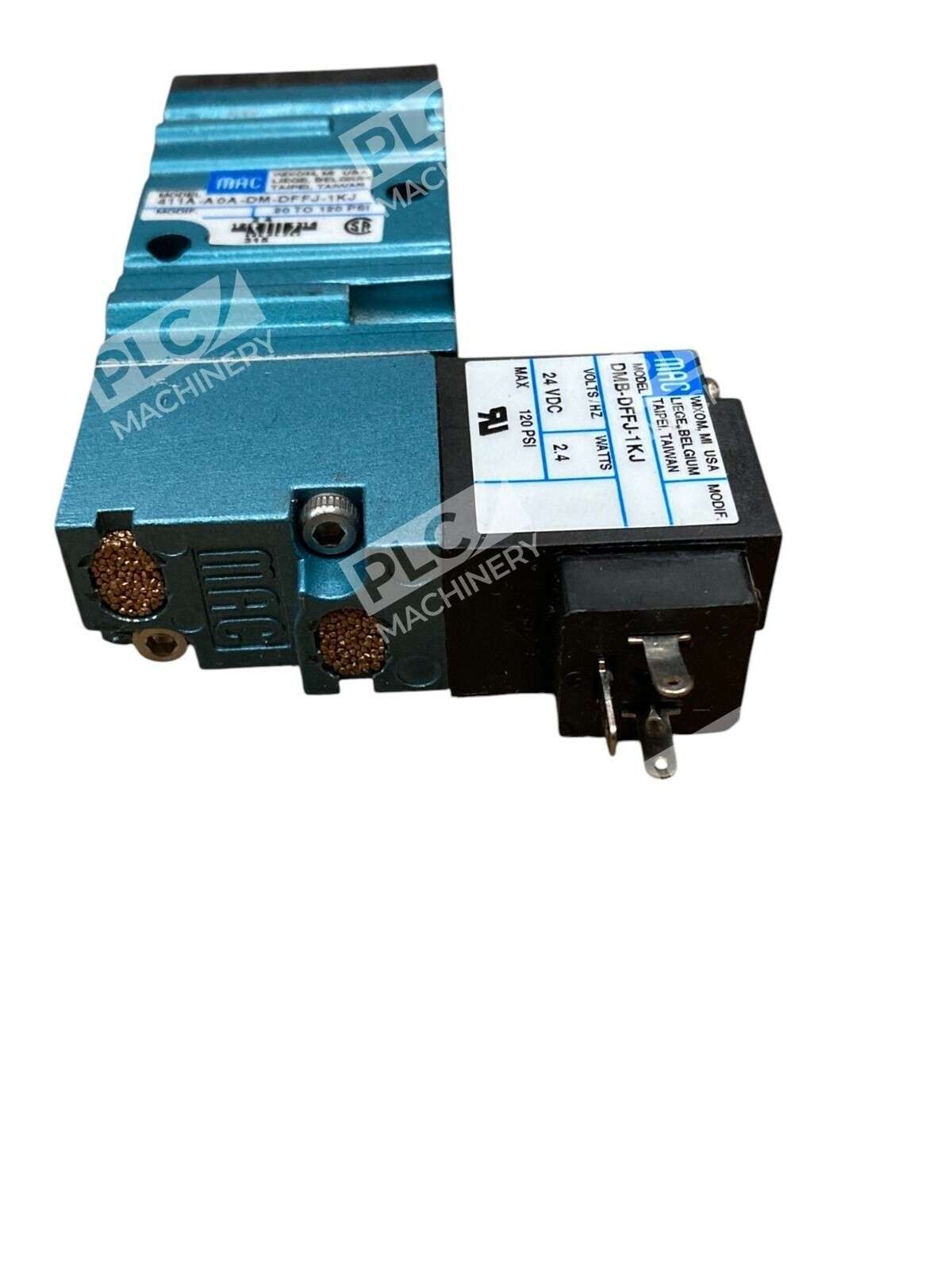 MAC 411A-A0A-DM-DFFJ-1KJ Solenoid Valve 24VDC Pneumatic Control 20-120 PSI - Image 5