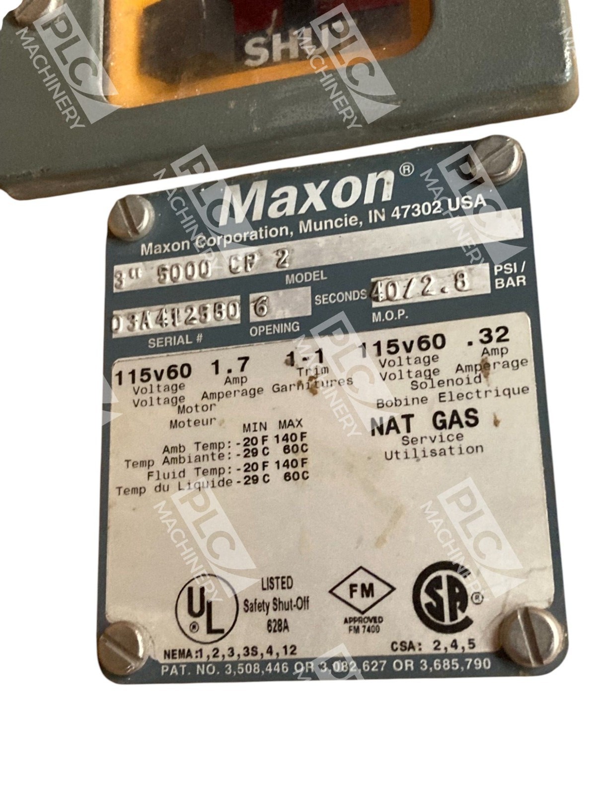 Maxon 1.7A 6s 40PSI 2.8BAR Natural Gas Safety Shut-Off Motor 3" 5000 CP 2 - Image 13