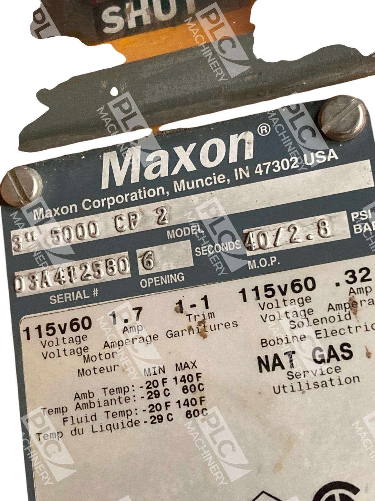 Maxon 1.7A 6s 40PSI 2.8BAR Natural Gas Safety Shut-Off Motor 3" 5000 CP 2 - Image 14