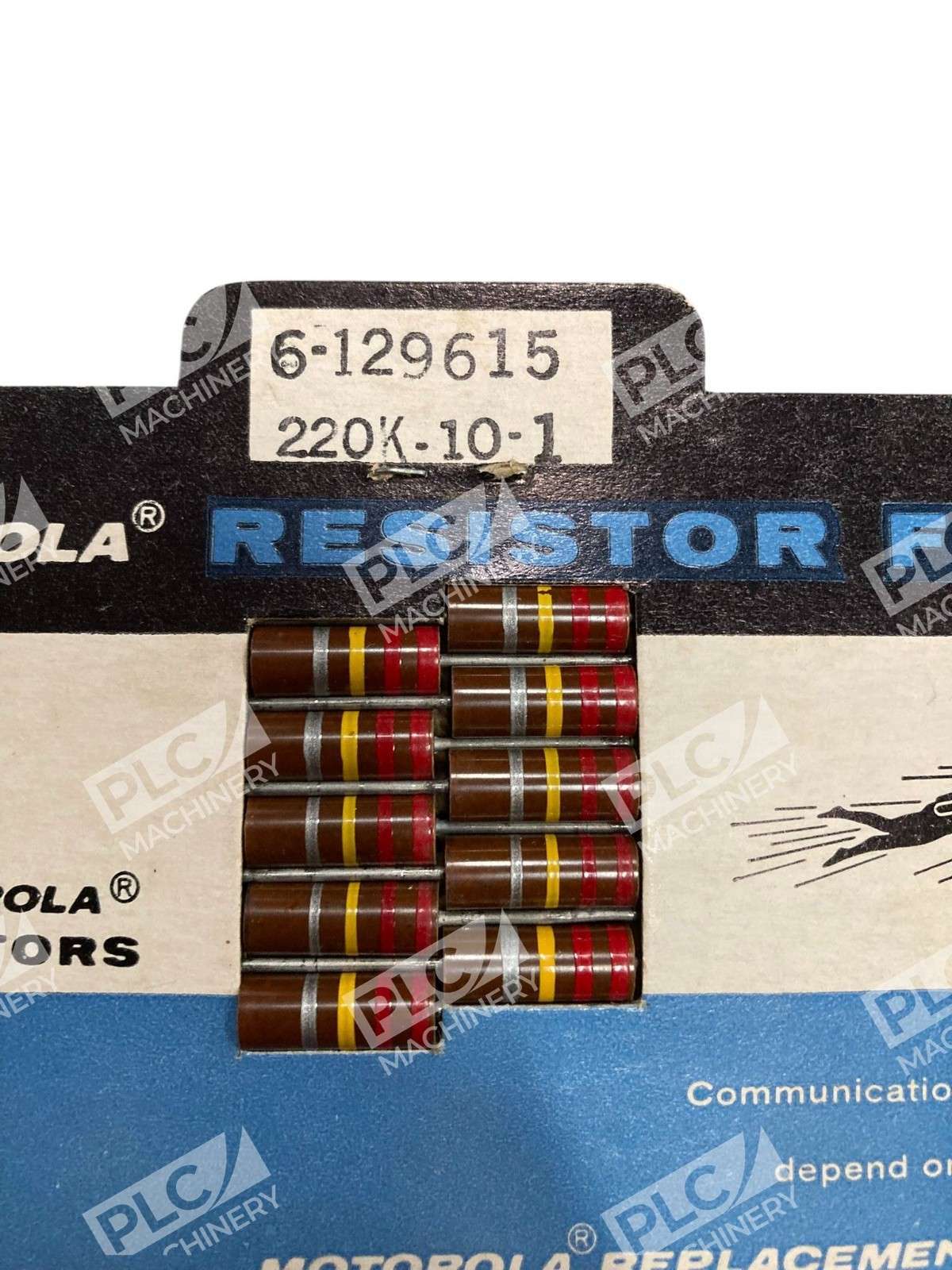 Motorola 6-129615 Carbon Comp Resistor File NOS Vintage 220KΩ 10% 1W Pack of 10 - Image 3