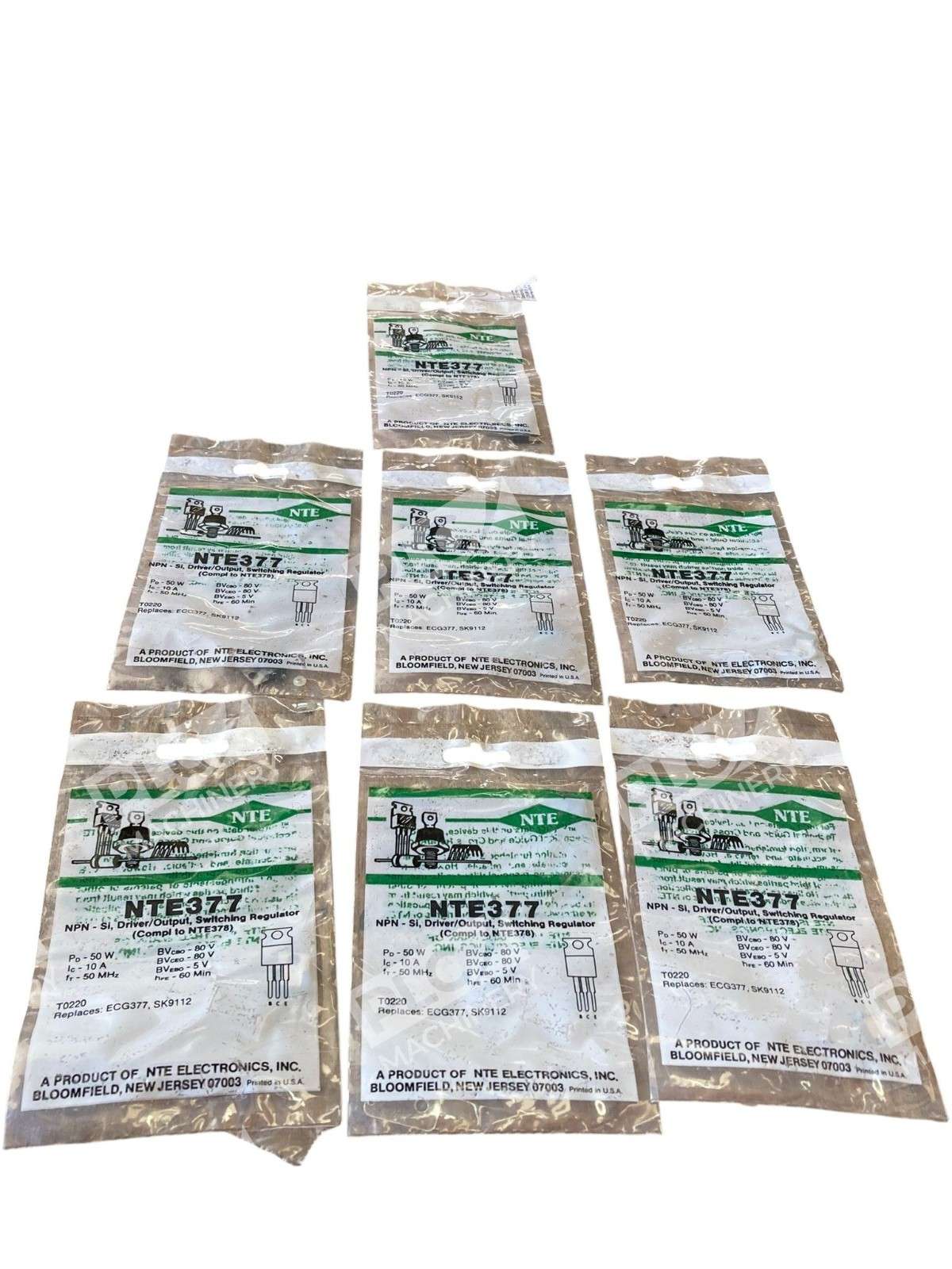 NTE Electronics NTE377 NPN Silicon Power Transistor TO-220 Pack of 7