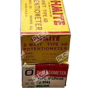 Ohmite CU-3541 Type AB U-Linear 350K Ohms 2W Potentiometer Box of 2