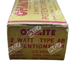 Ohmite CU2552 Potentiometer 25 M 2W Panel Mount U Linear Type AB 297747288750