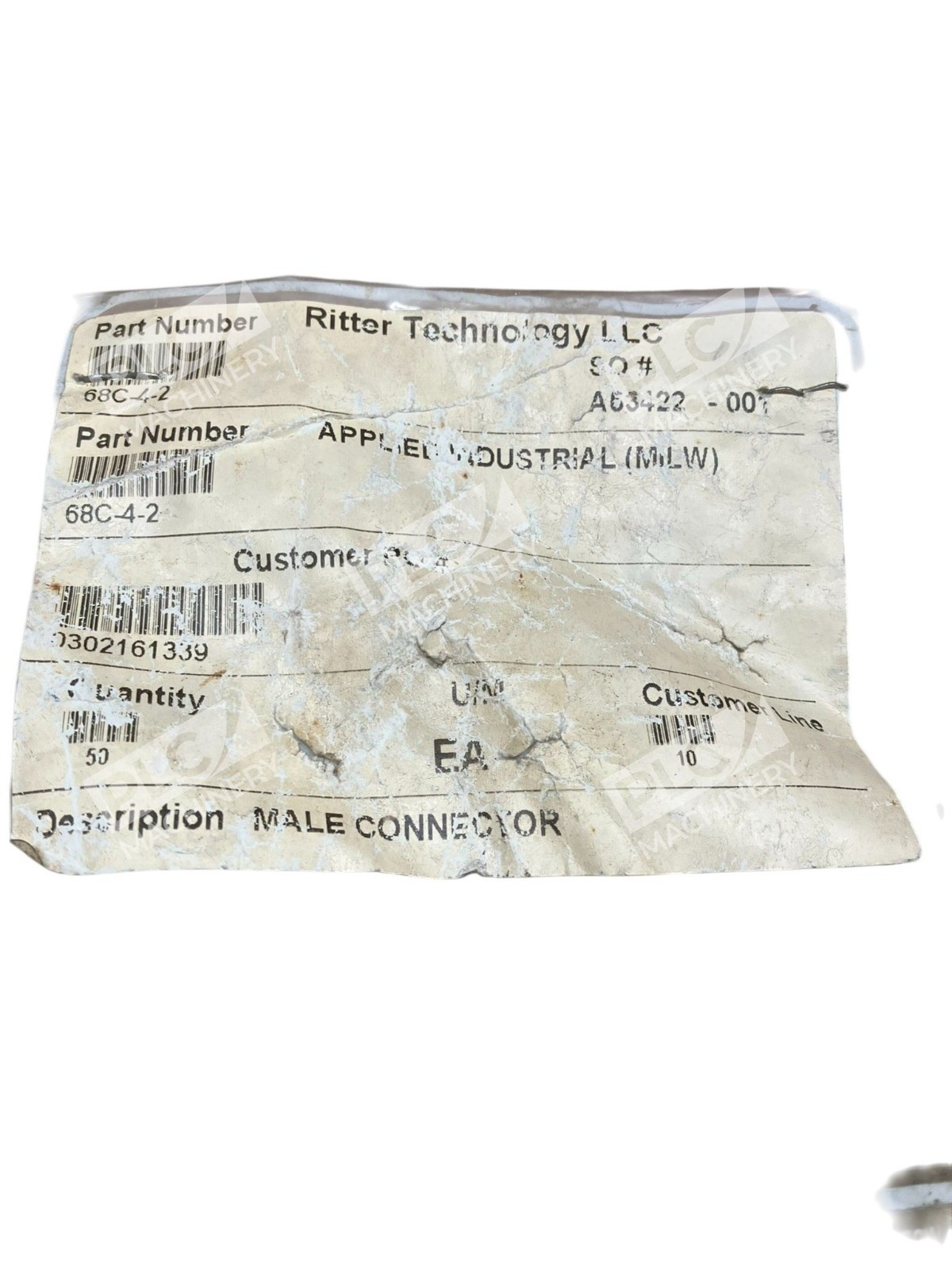 Parker 68C-4-2 Brass Compression Male Connector 1/4" Tube x 1/8" NPT Pack of 50 - Image 3