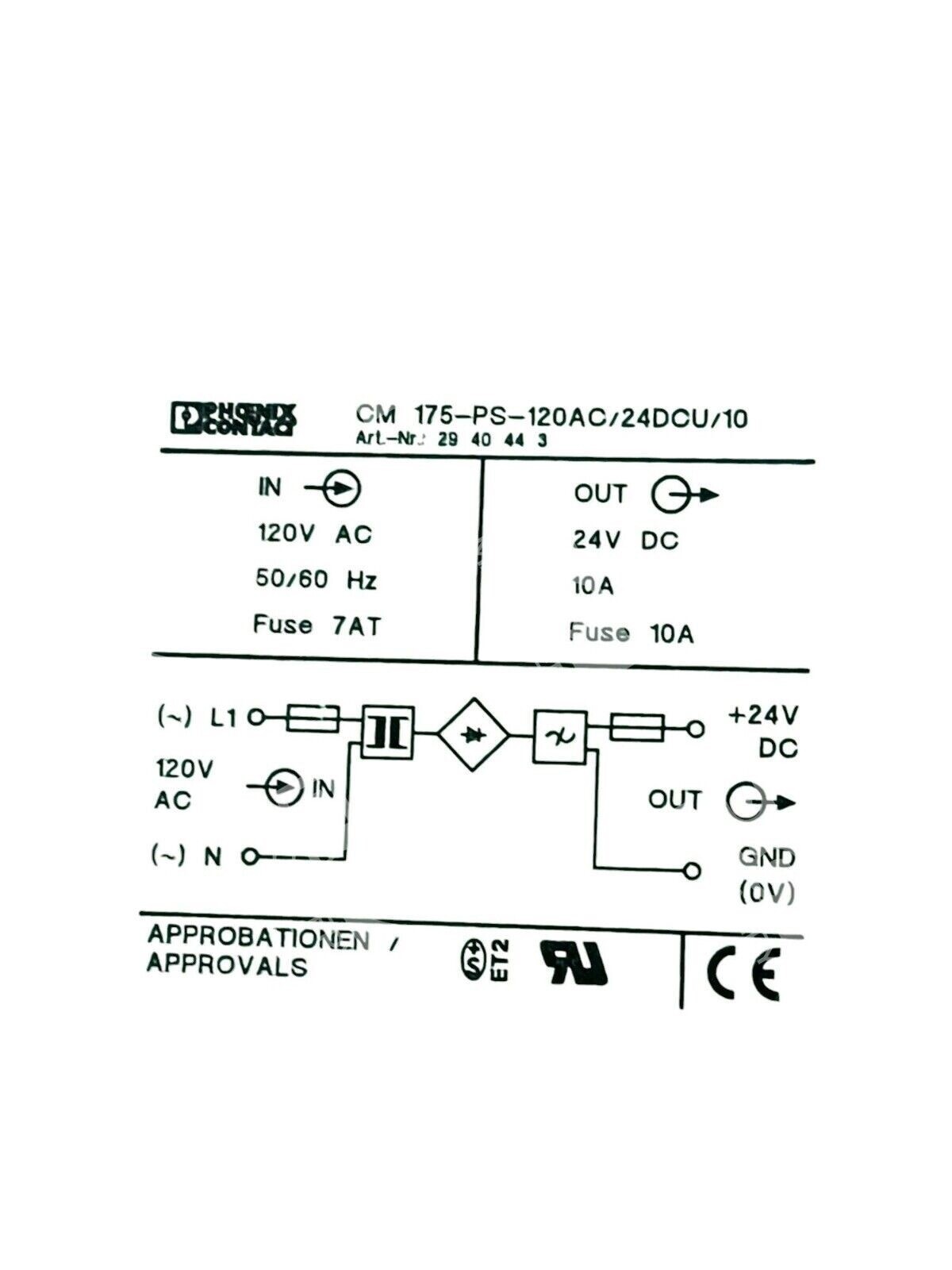 Phoenix Contact CM 175-PS-120AC/24DCU/10 - Image 4