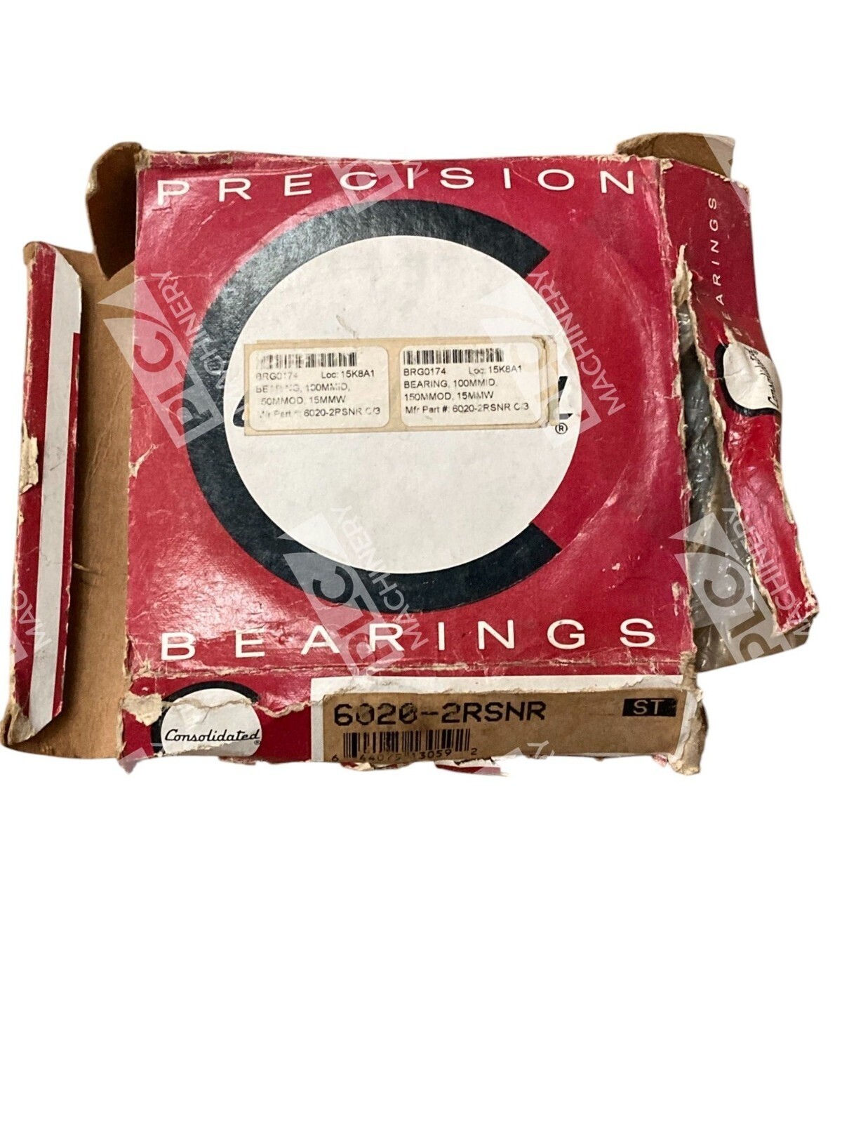 Precision Consolidated Bearings 100mm Bore Ball Bearing 6020-2RSNR