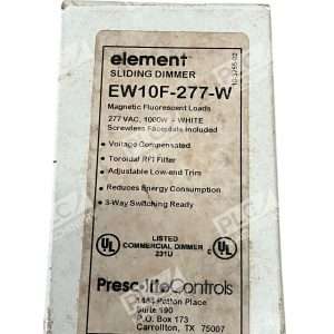 Prescolite Controls 277VAC 1000W White Element Sliding Dimmer EW10F 277 W